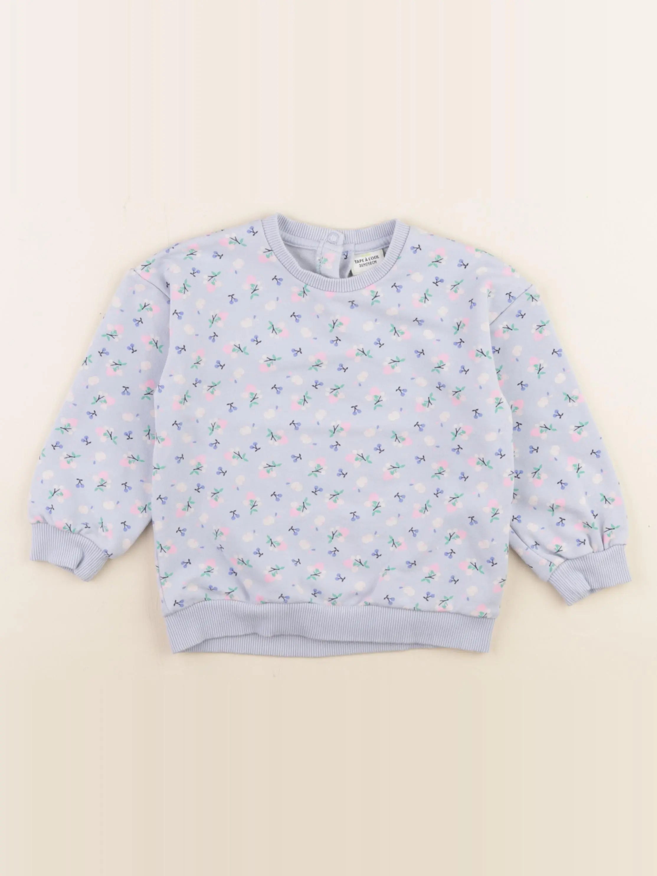 Tape à l'oeil - sweat bleu - 36 mois