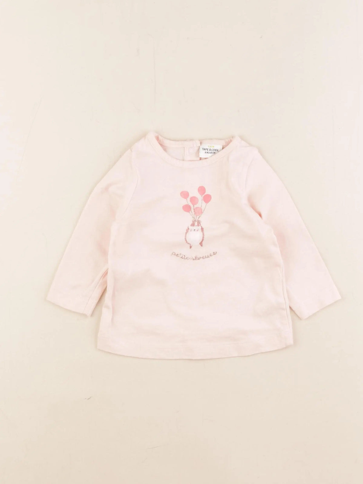 Tape à l'oeil - tee-shirt rose - 6 mois