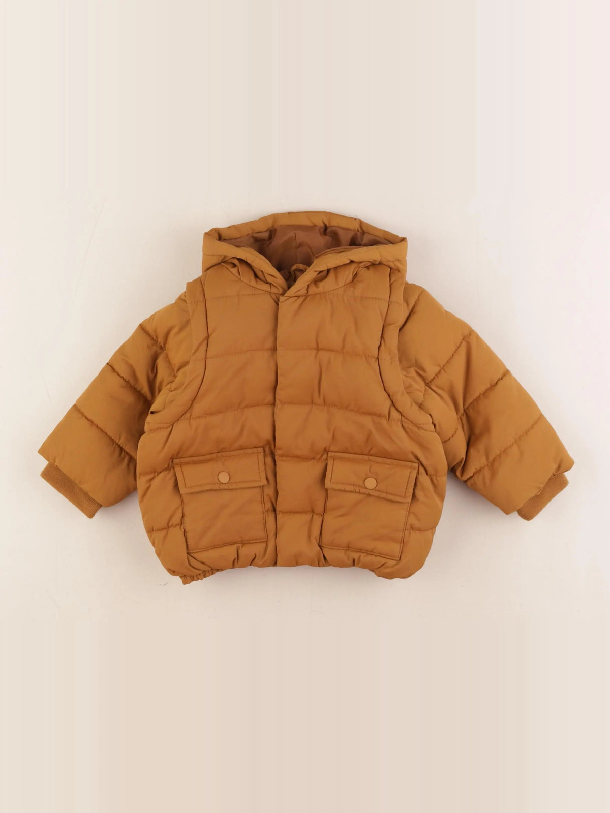 Vertbaudet - doudoune marron - 9 mois