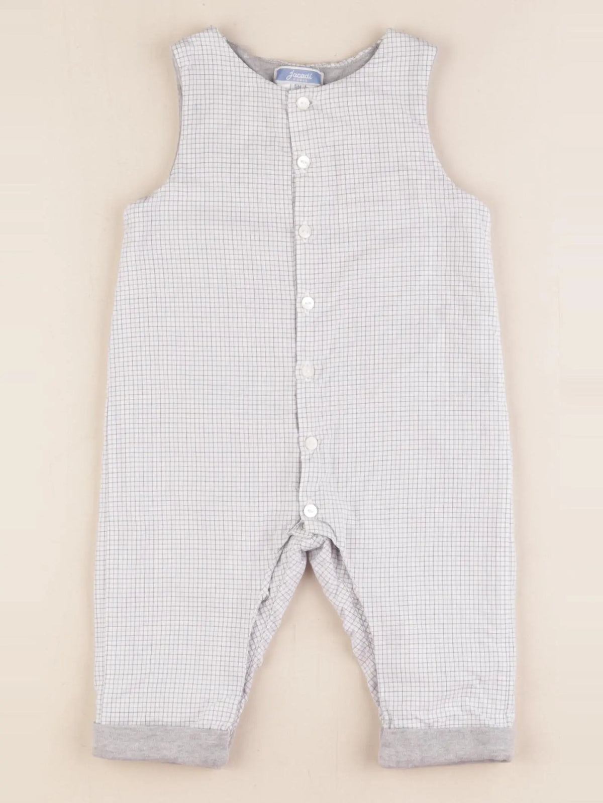 Jacadi - combinaison bleu, blanc - 6 mois