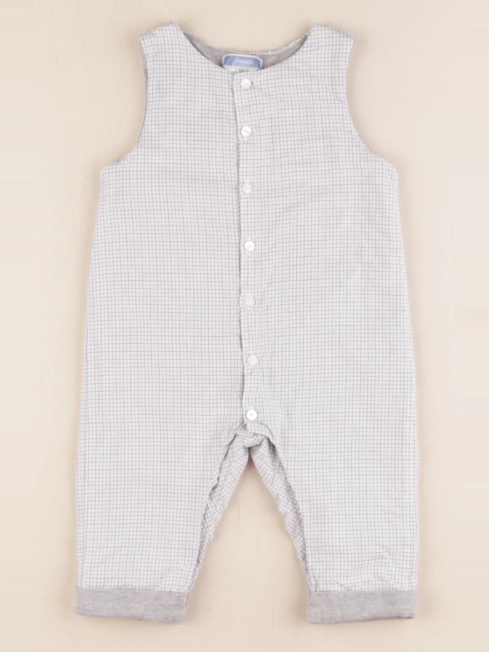 Jacadi - combinaison bleu, blanc - 6 mois