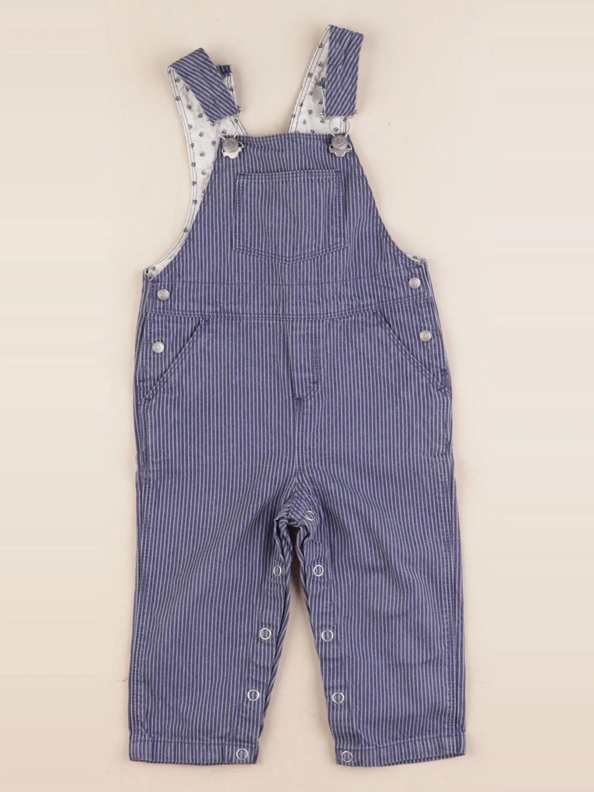 Petit Bateau - salopette bleu - 12 mois