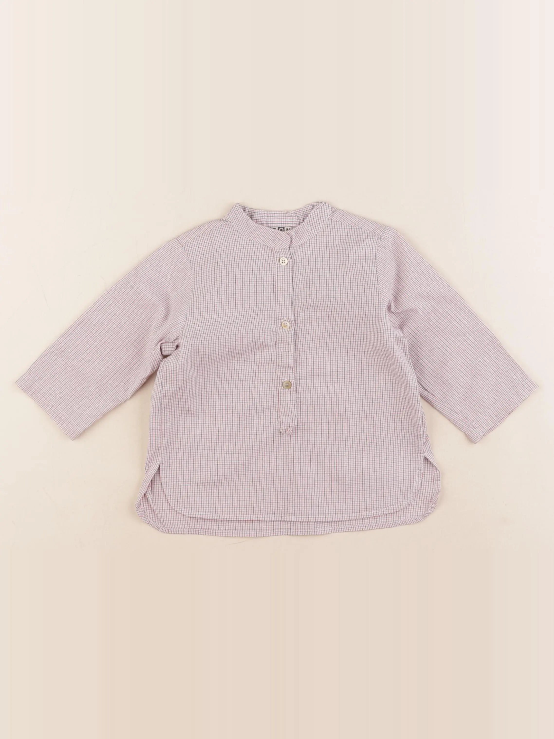 Bonton - chemise rouge, bleu - 12 mois