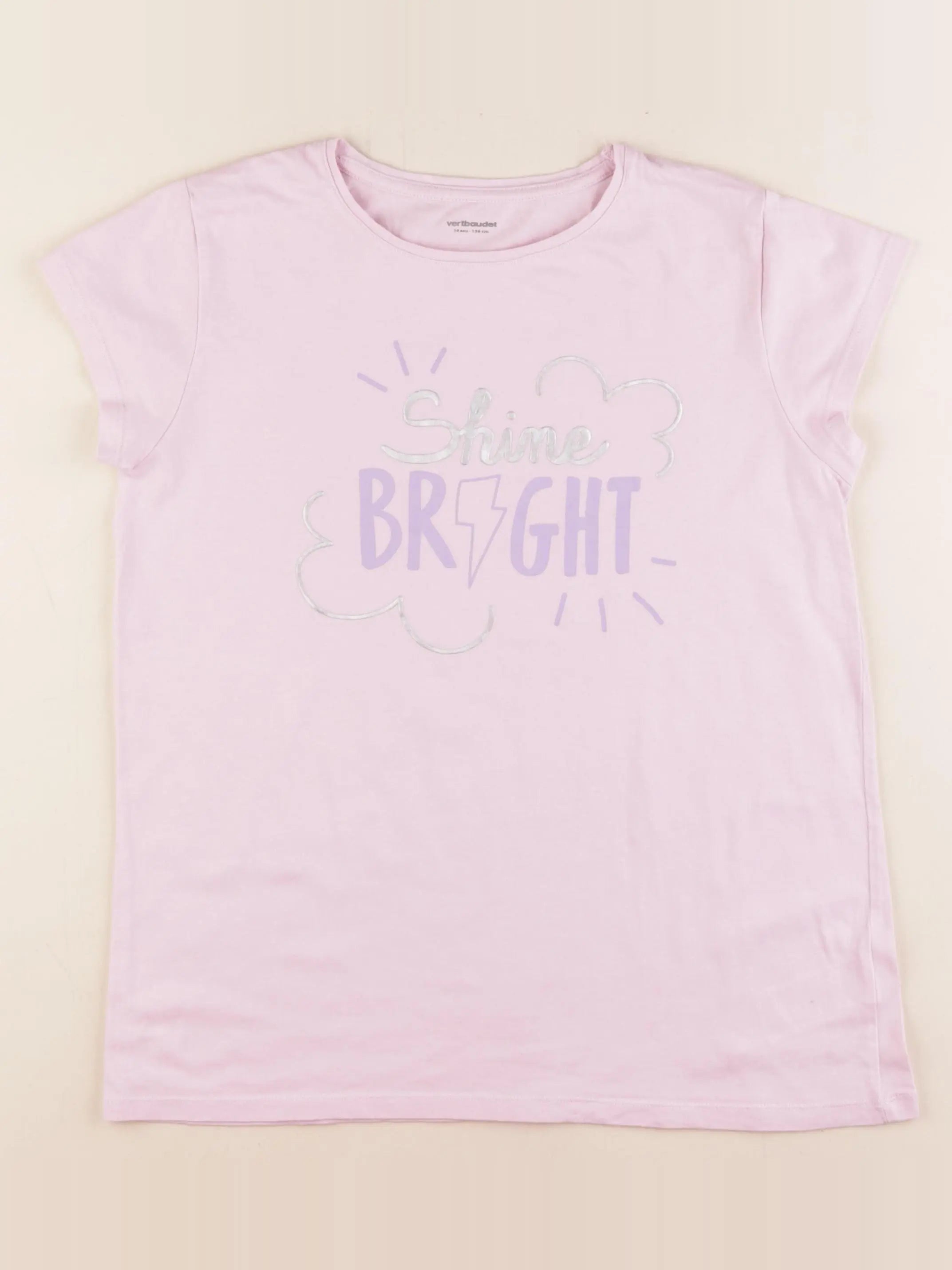 Vertbaudet - tee-shirt rose - 14 ans
