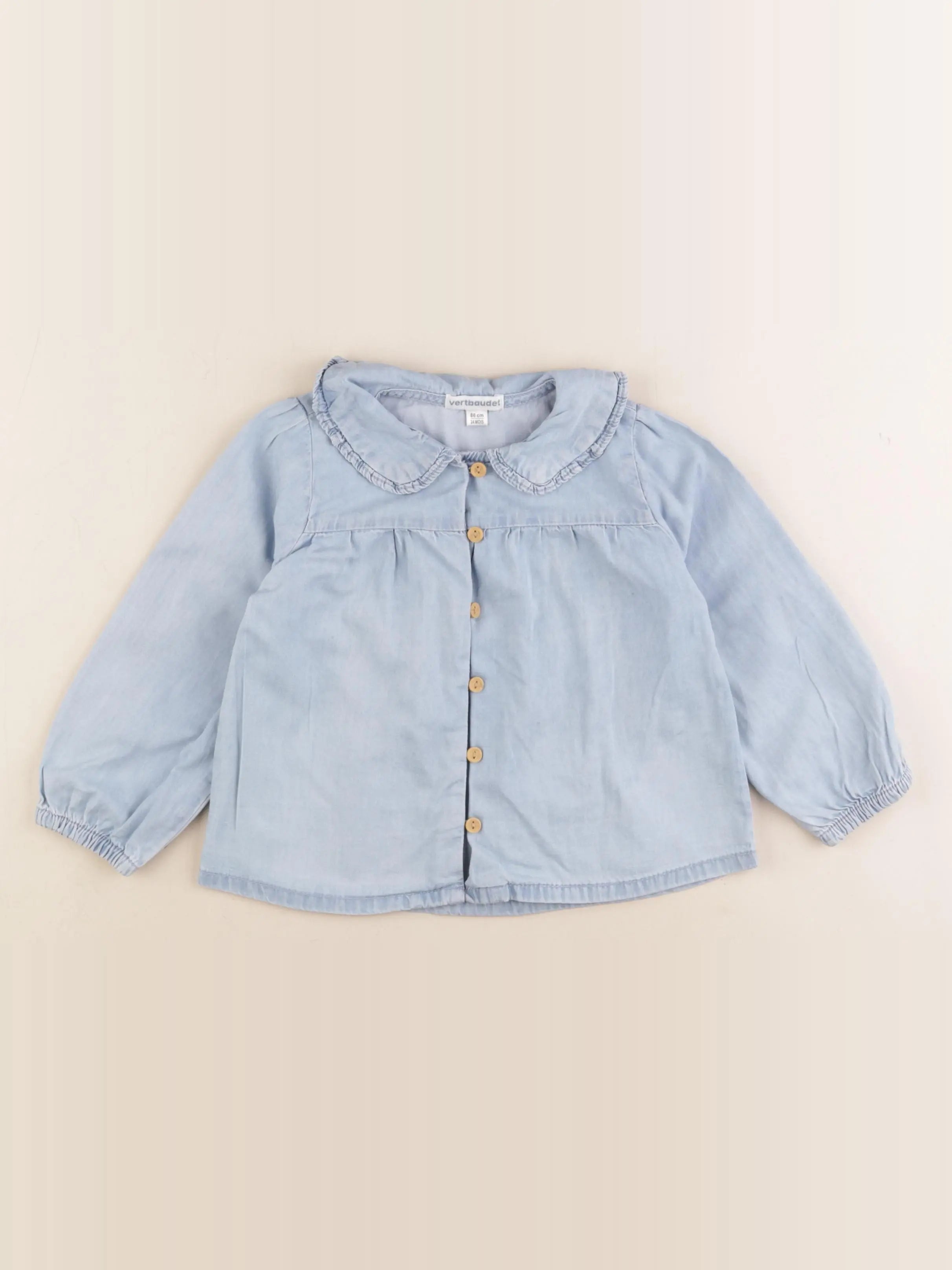 Vertbaudet - blouse bleu - 24 mois