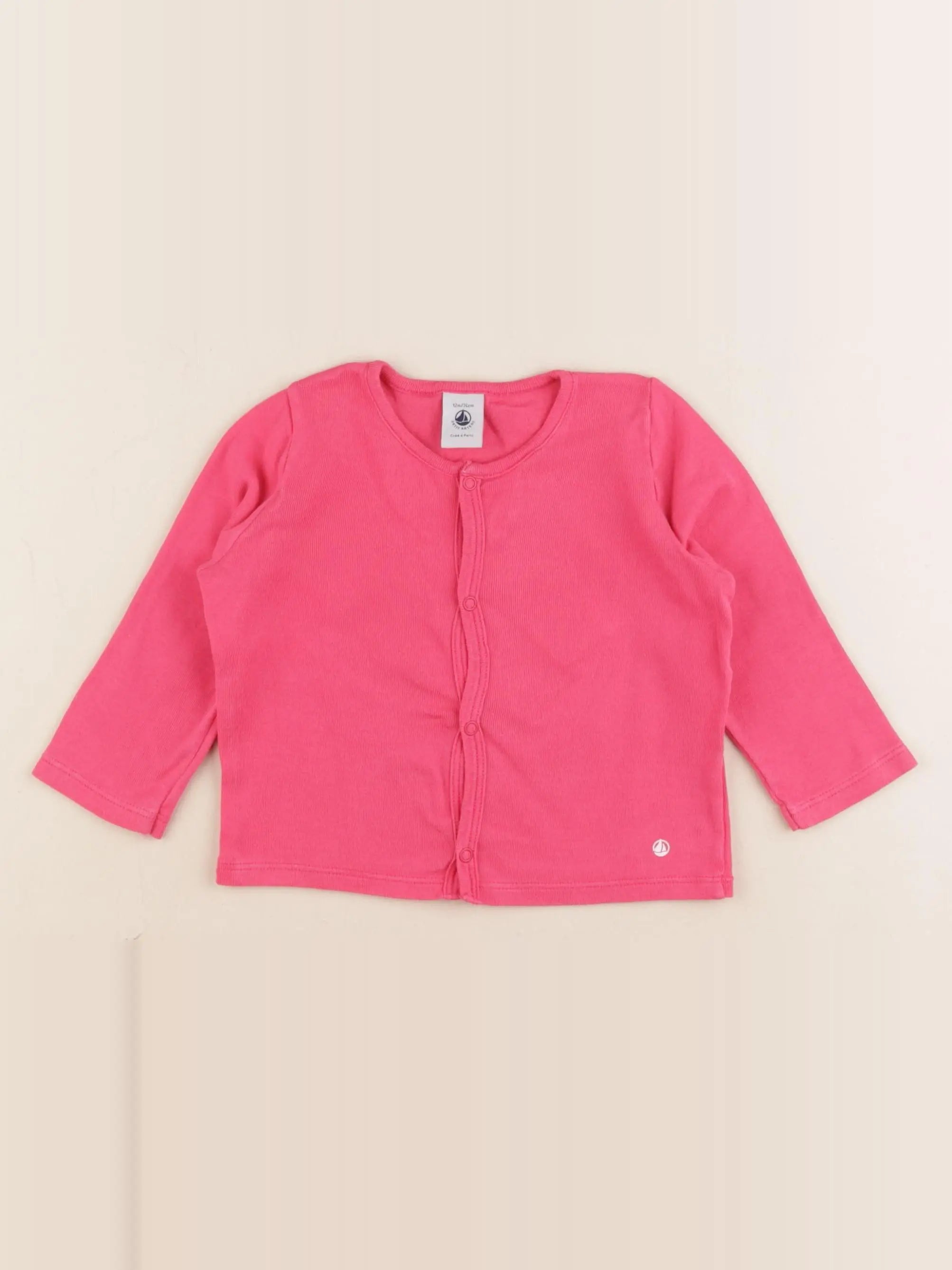 Petit Bateau - tee-shirt rose - 12 mois