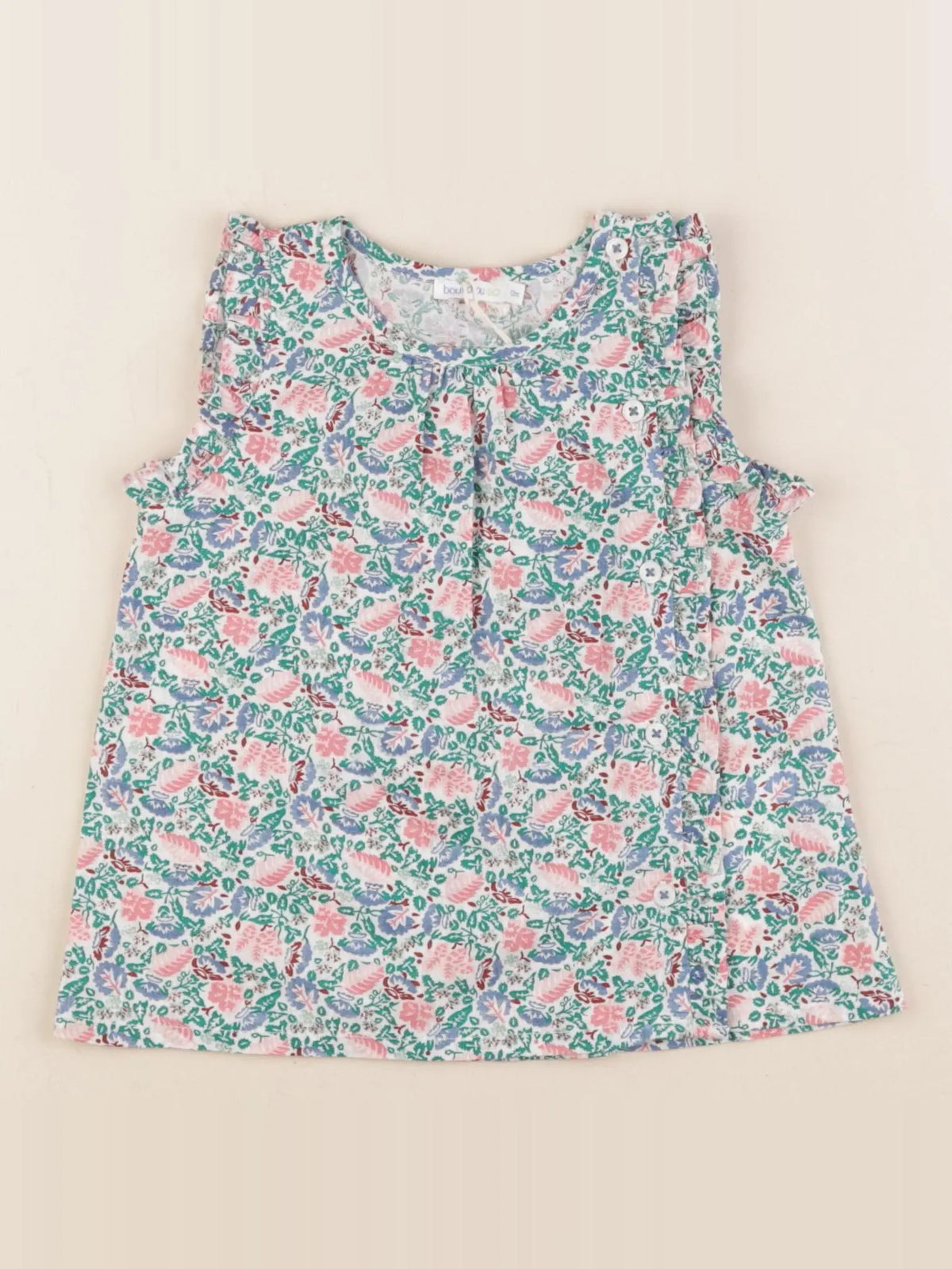 Boutchou - blouse multicolore - 12 mois