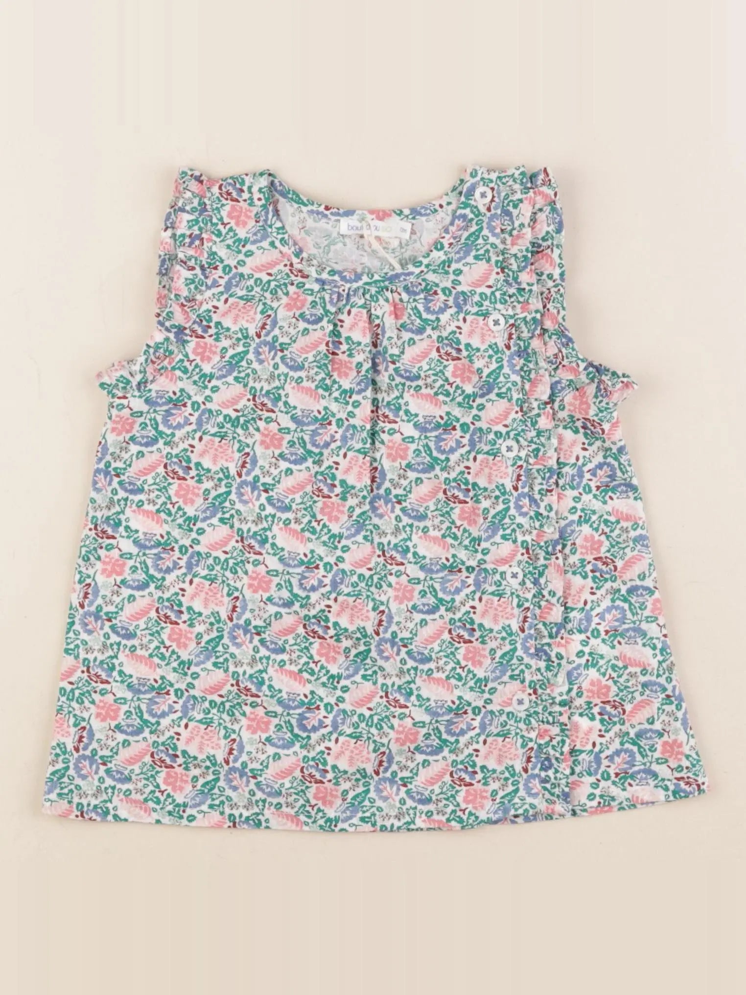 Boutchou - blouse multicolore - 12 mois