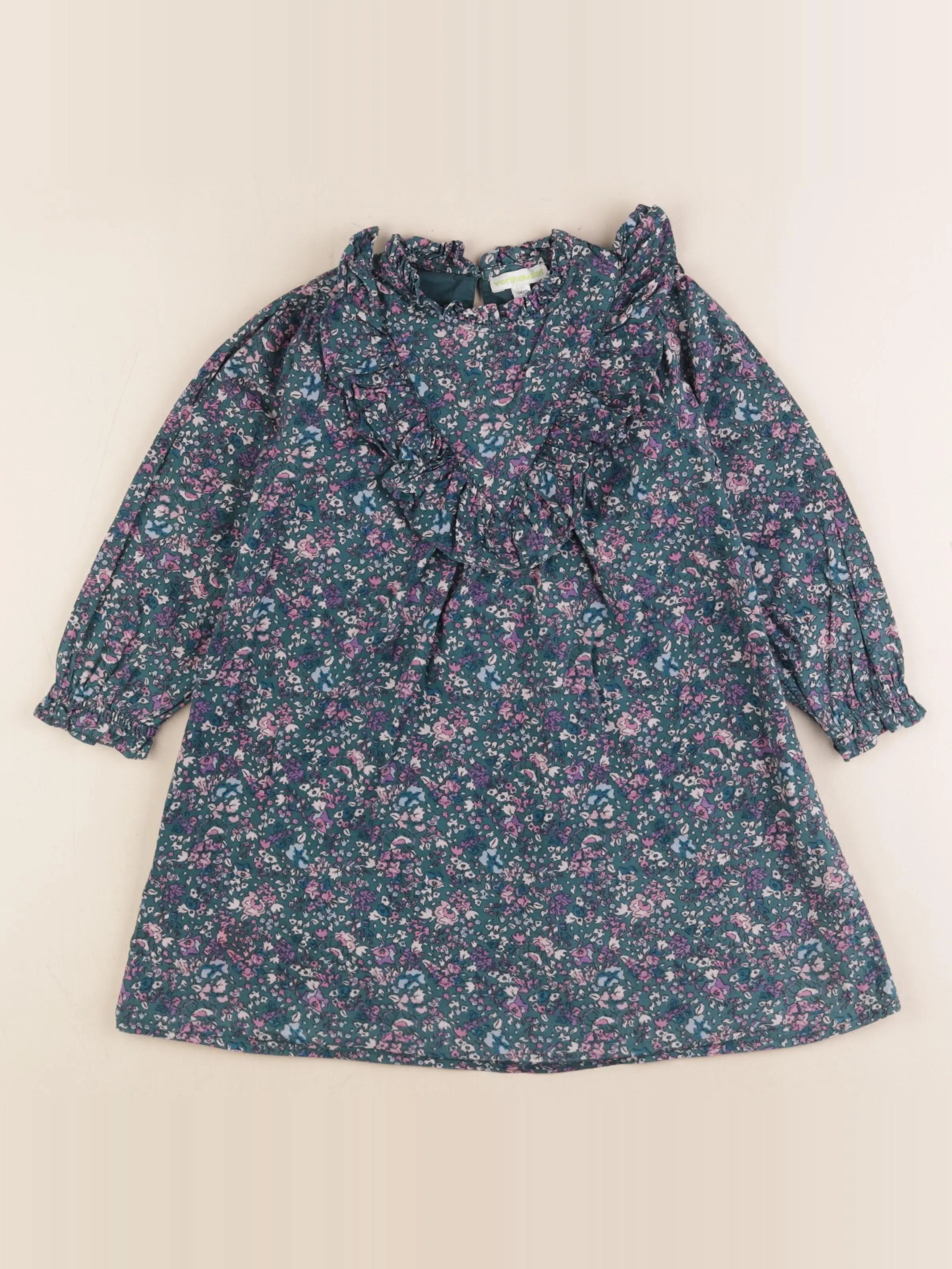 Vertbaudet - robe vert - 4 ans