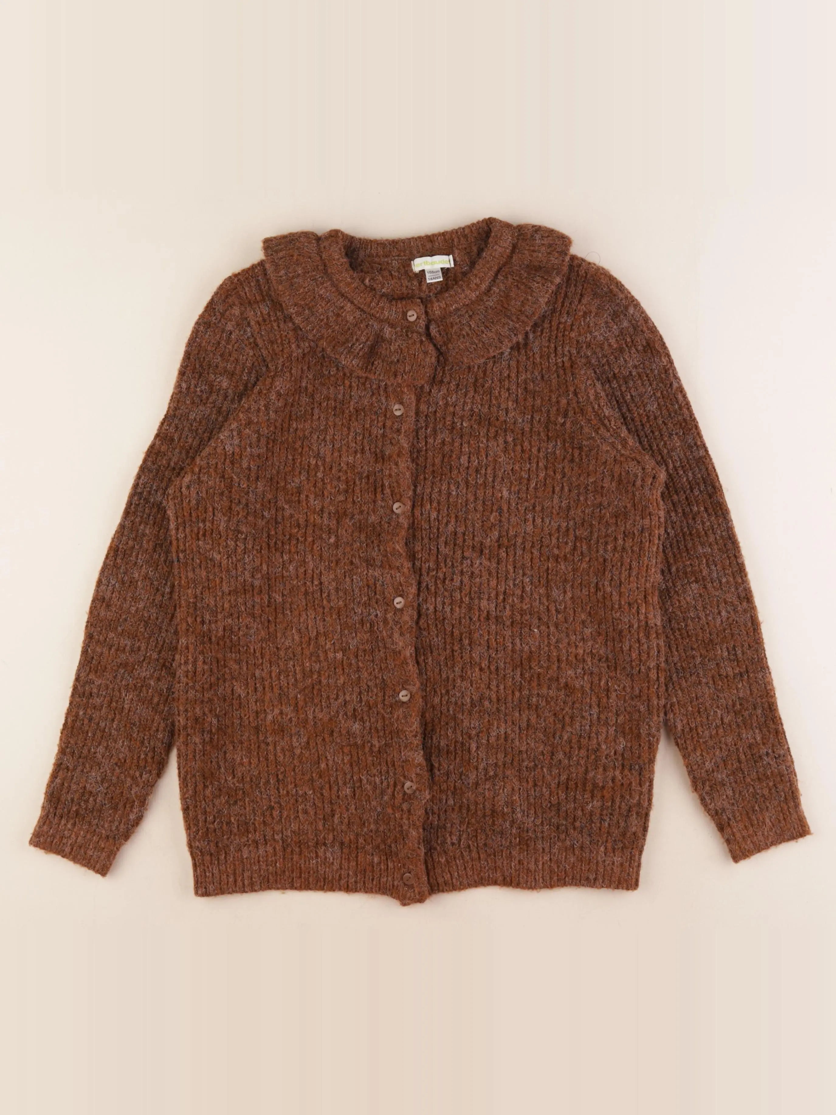 Vertbaudet - gilet marron - 14 ans