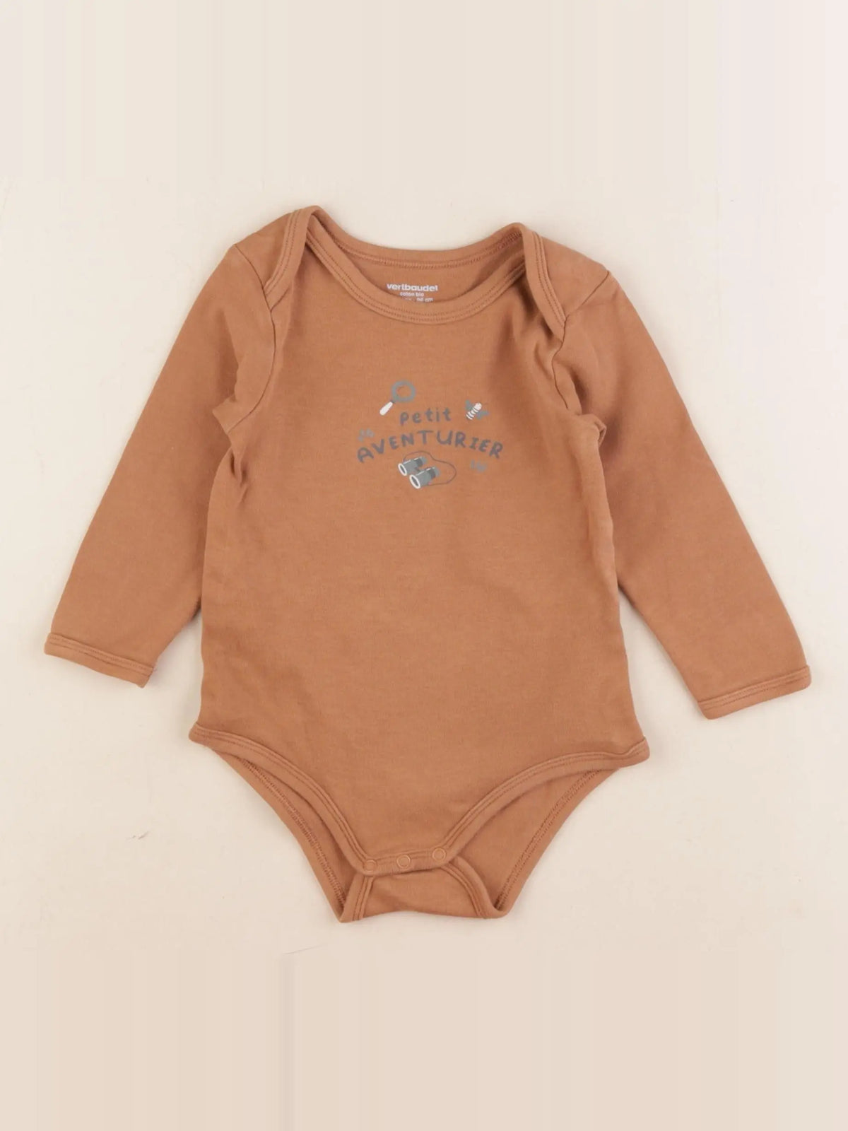Vertbaudet - body marron - 24 mois