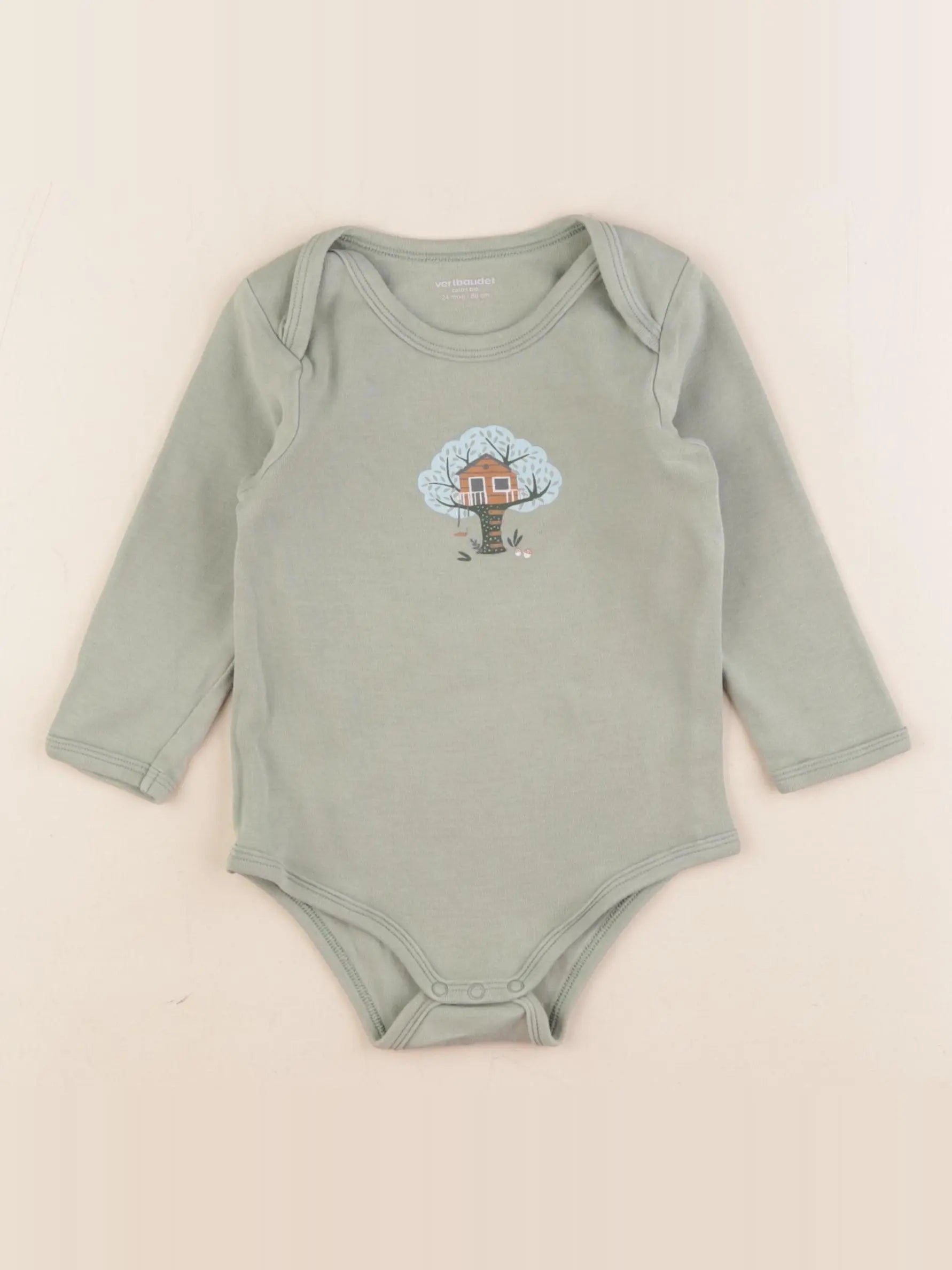 Vertbaudet - body vert - 24 mois