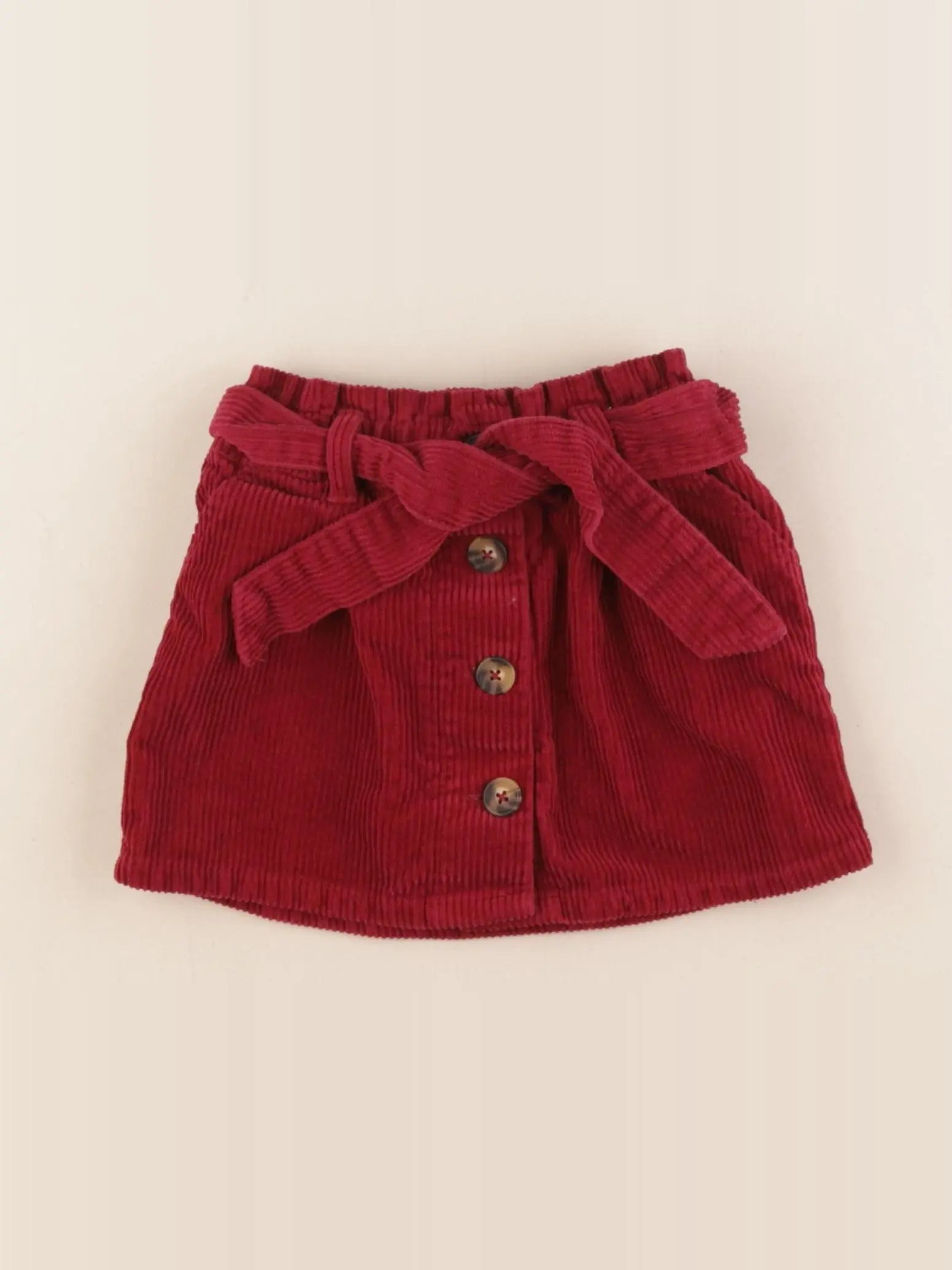 Vertbaudet - jupe rouge - 2 ans