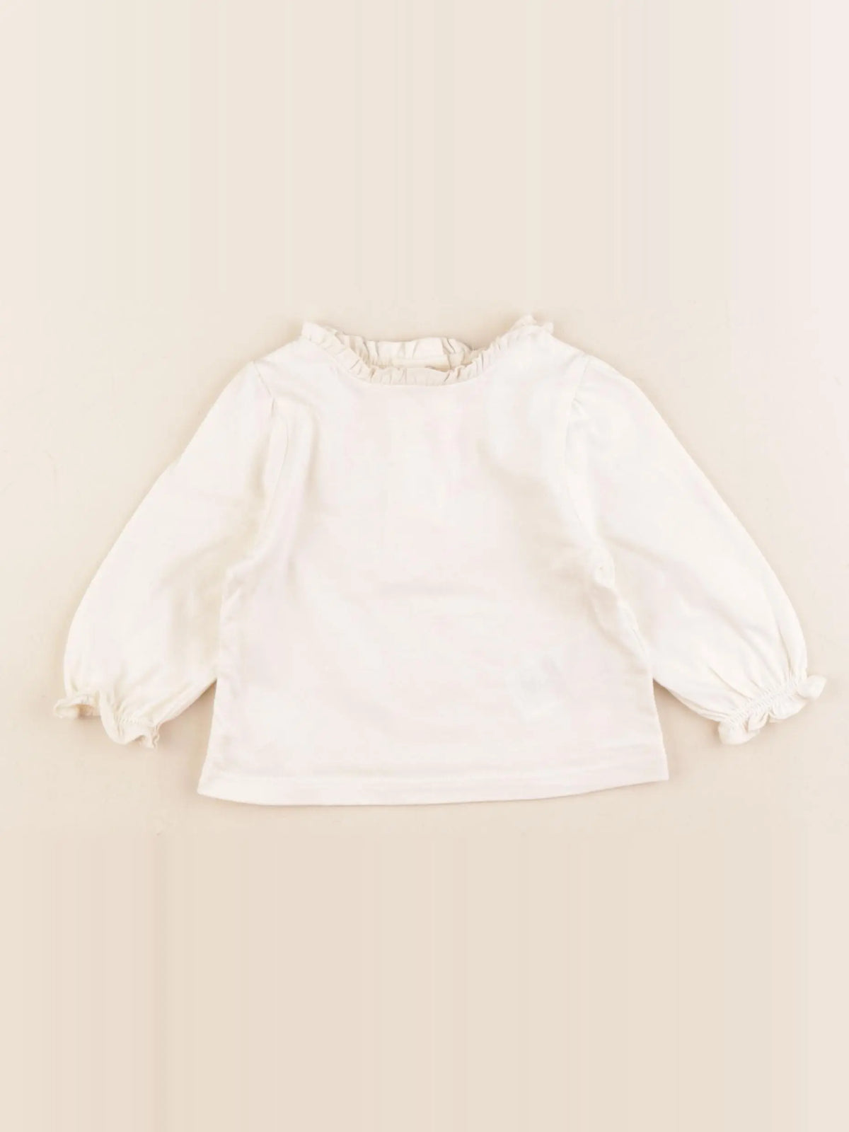 Vertbaudet - tee-shirt beige - 6 mois
