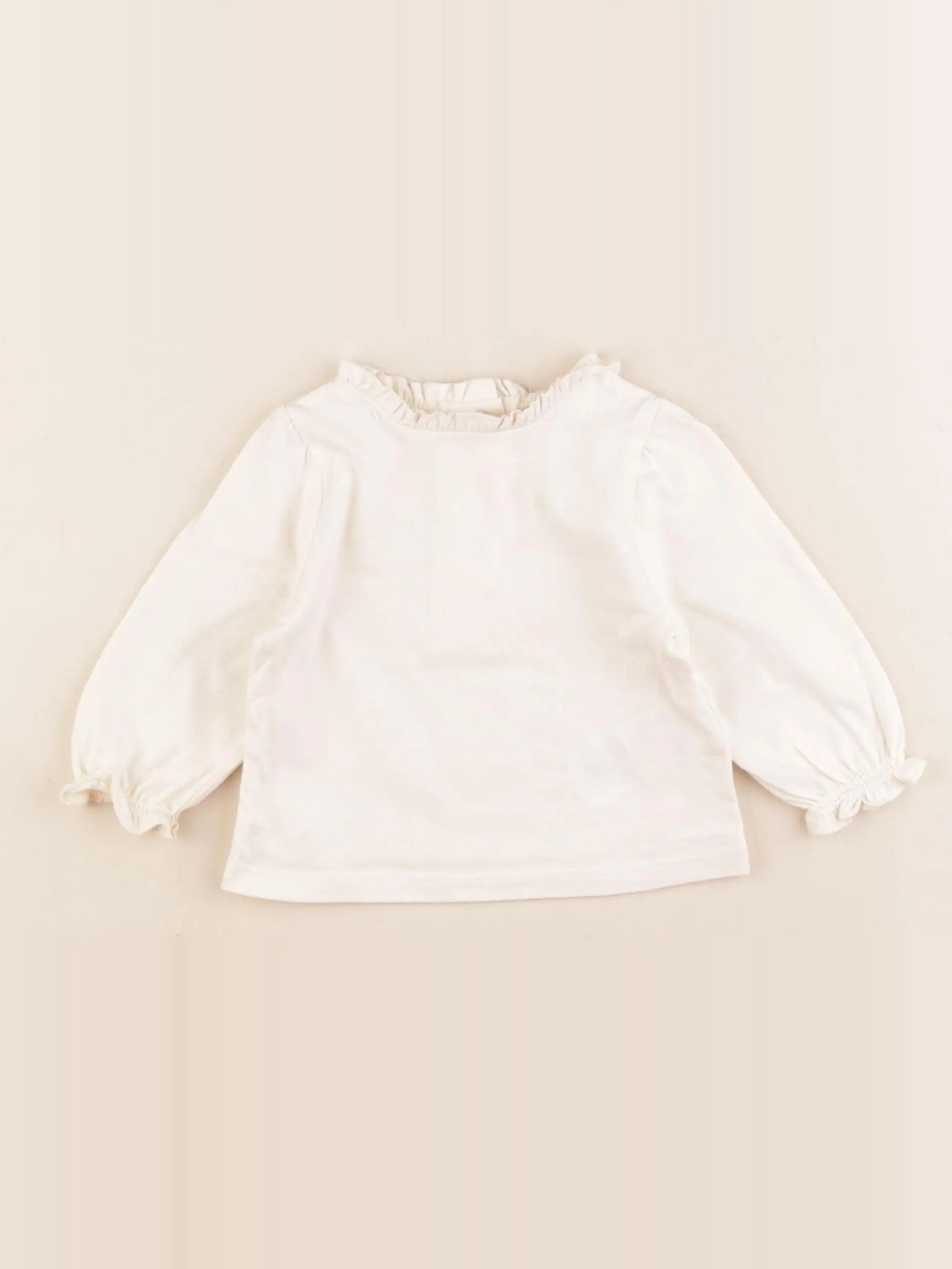 Vertbaudet - tee-shirt beige - 6 mois