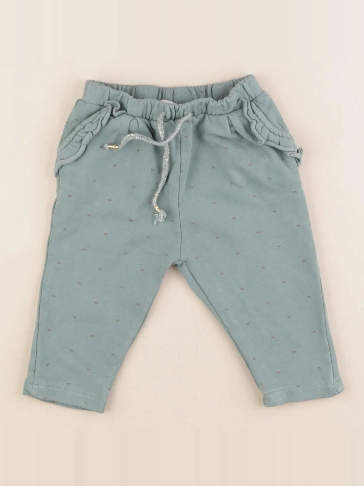 Vertbaudet - pantalon vert - 12 mois