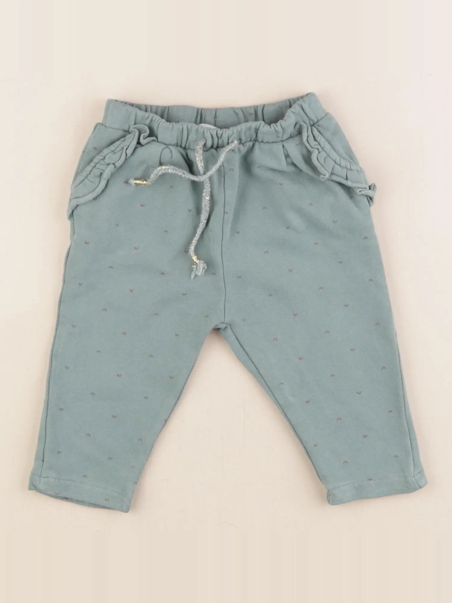 Vertbaudet - pantalon vert - 12 mois