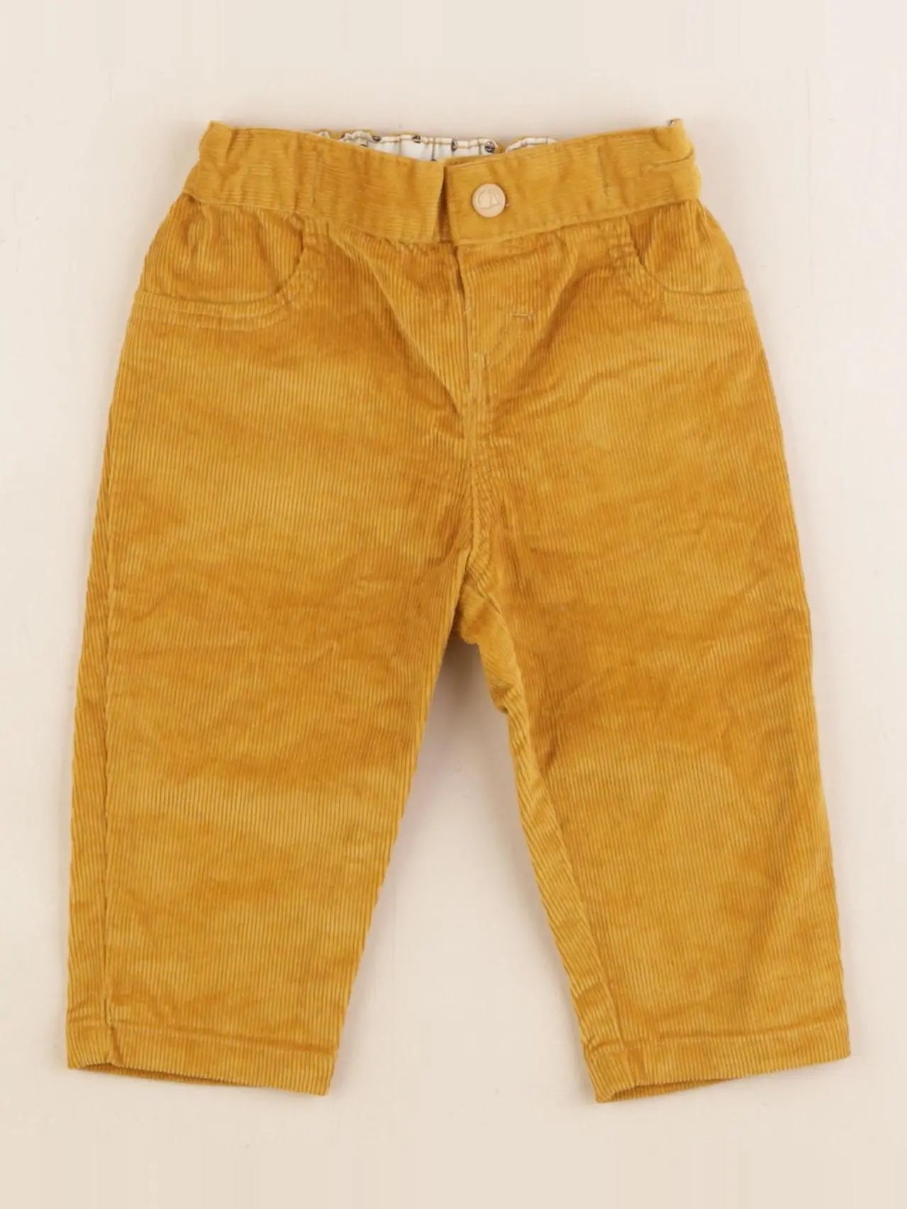 Petit Bateau - pantalon jaune - 6 mois