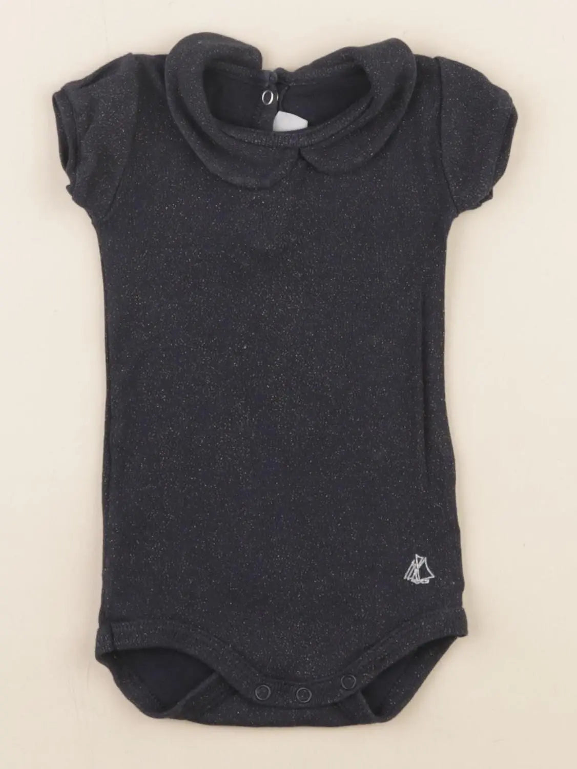 Petit Bateau - body bleu, or - 3 mois