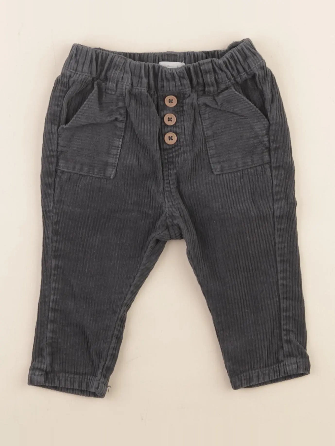 Vertbaudet - pantalon gris - 6 mois