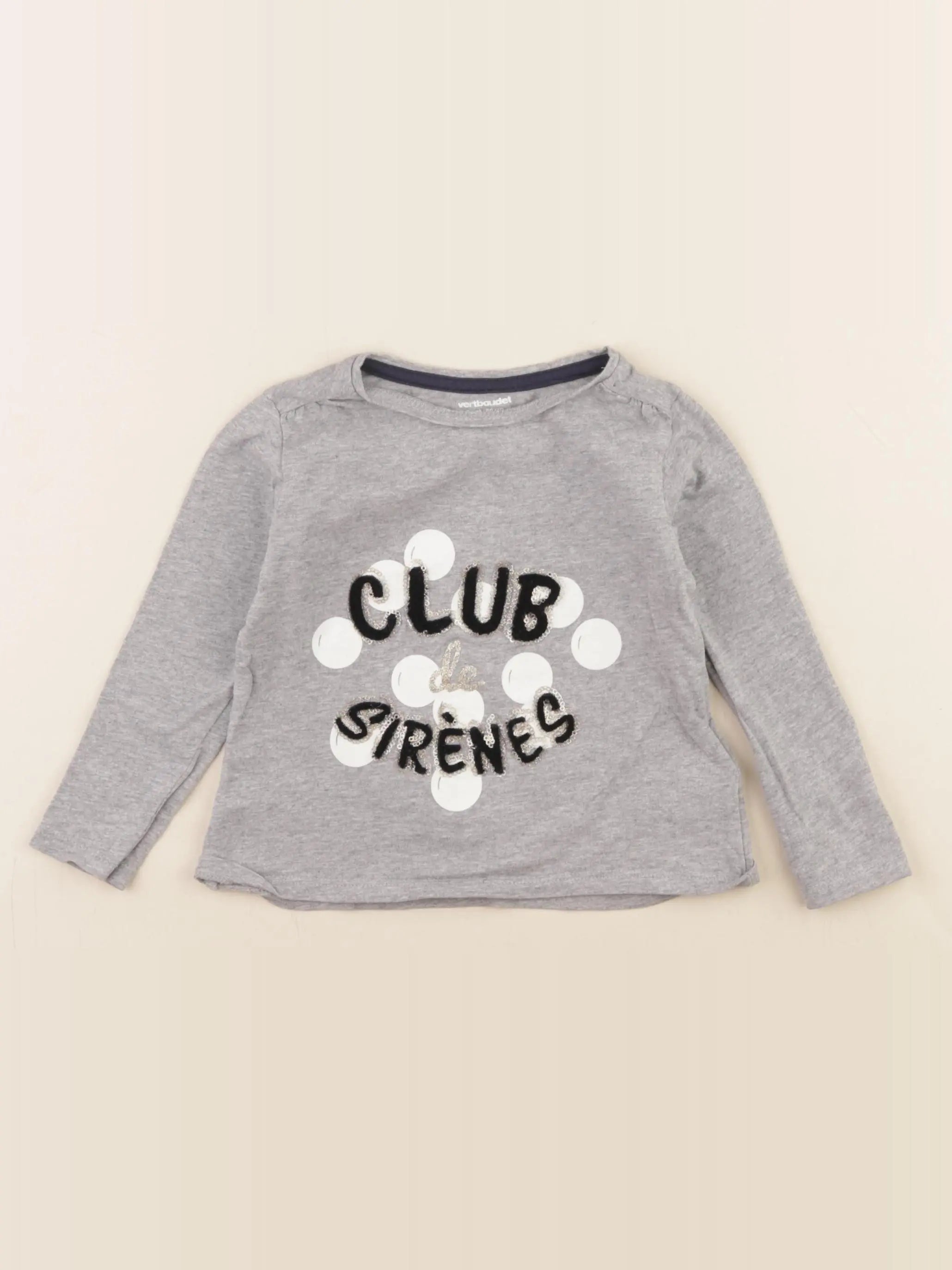 Vertbaudet - tee-shirt gris - 2 ans