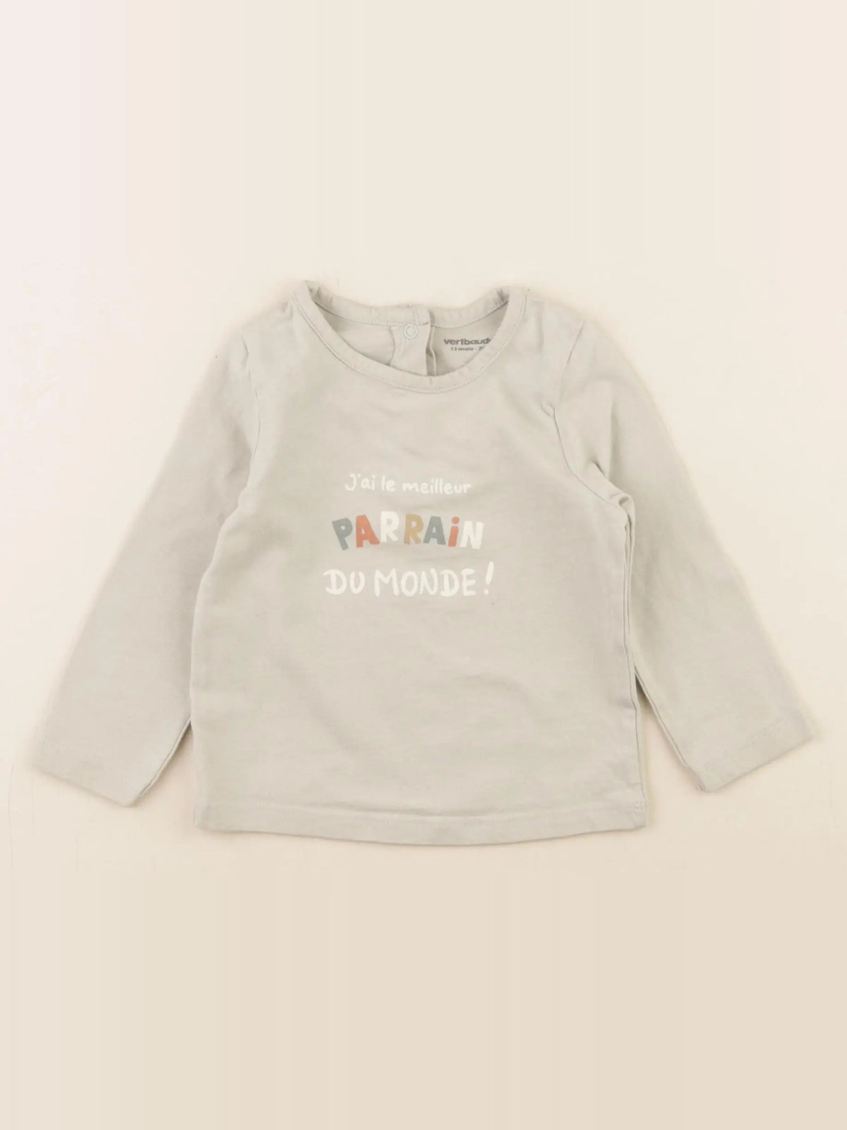 Vertbaudet - tee-shirt vert - 12 mois