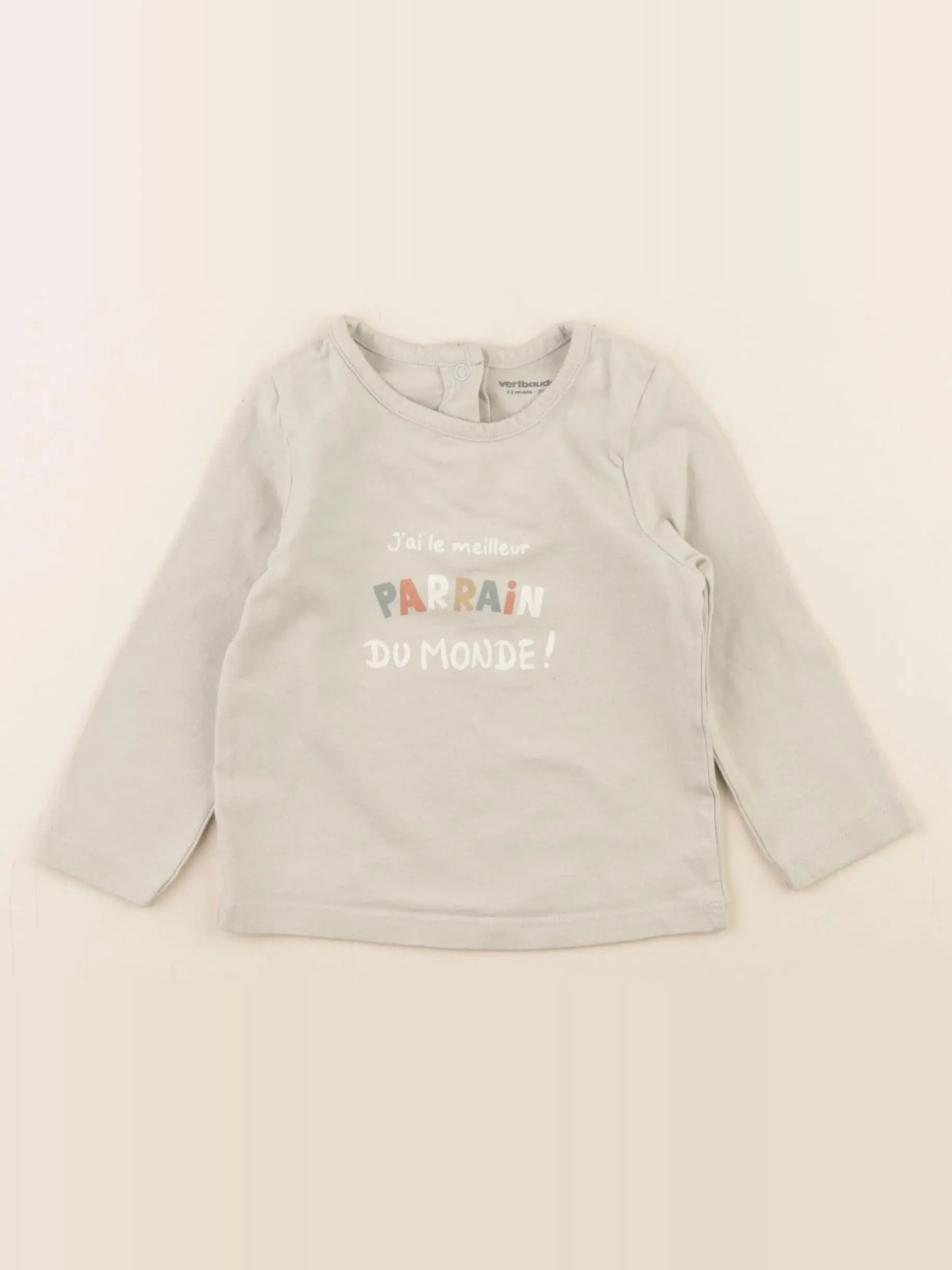 Vertbaudet - tee-shirt vert - 12 mois