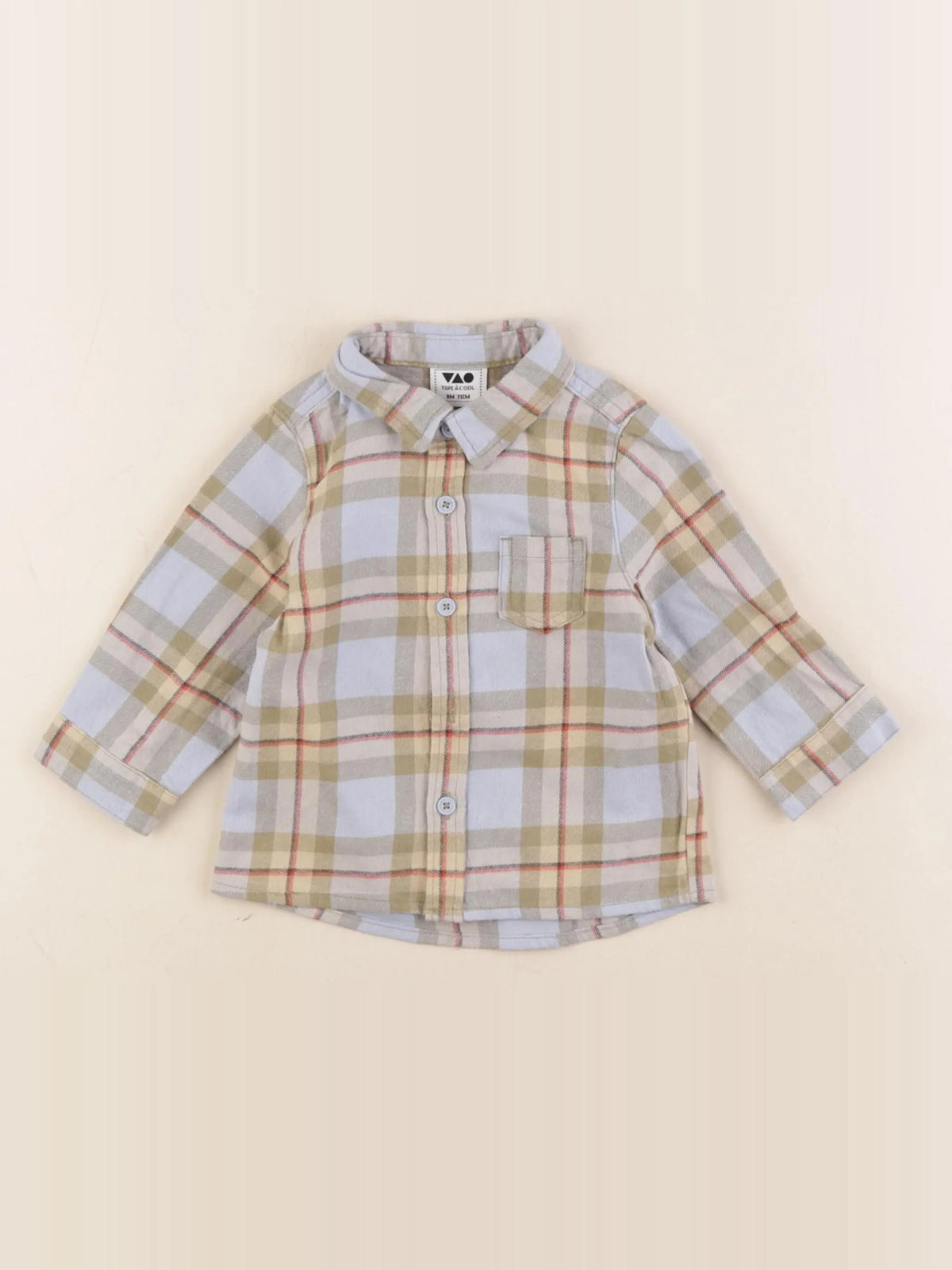 Tape à l'oeil - chemise bleu - 9 mois