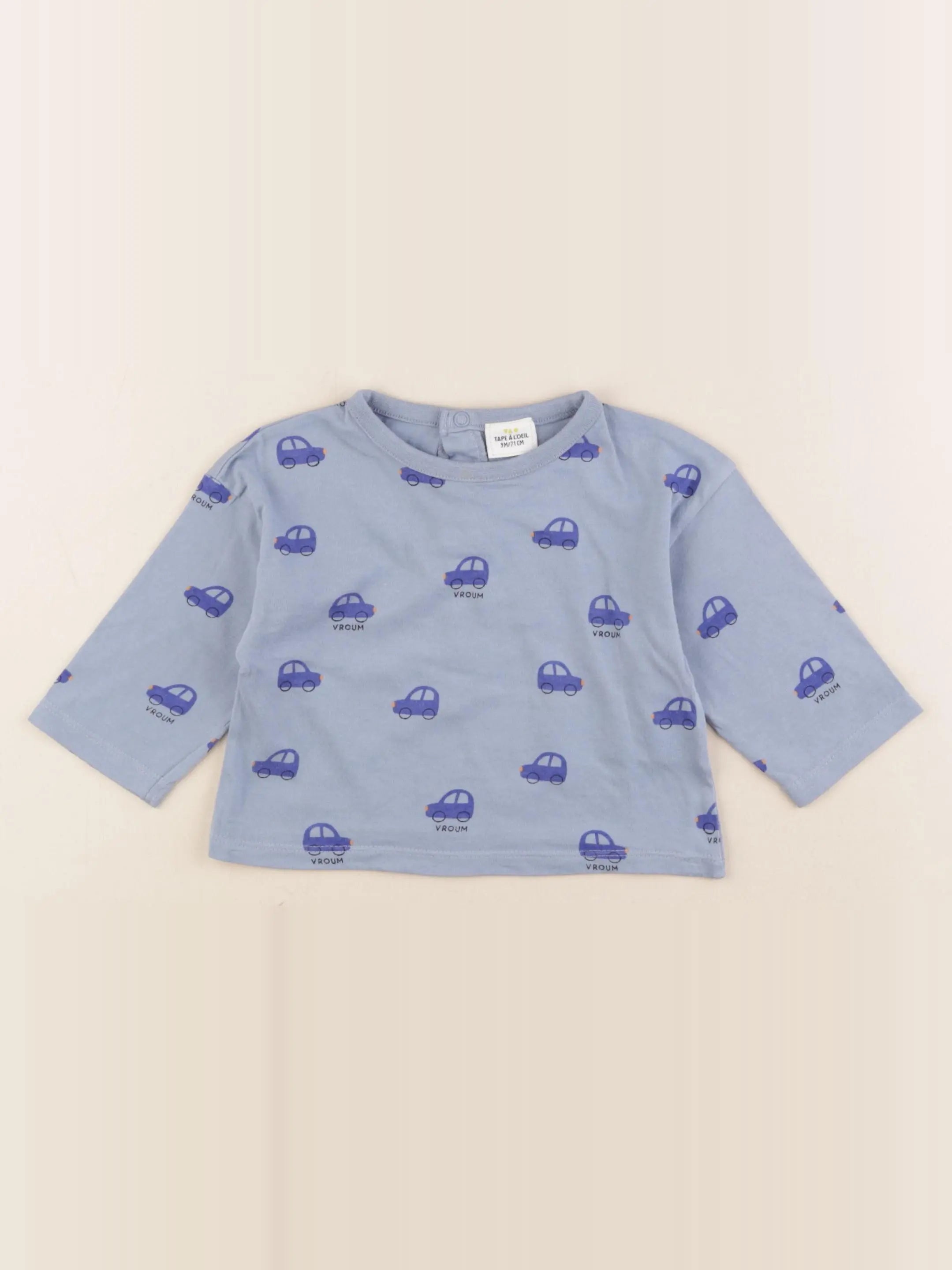Tape à l'oeil - tee-shirt bleu - 9 mois