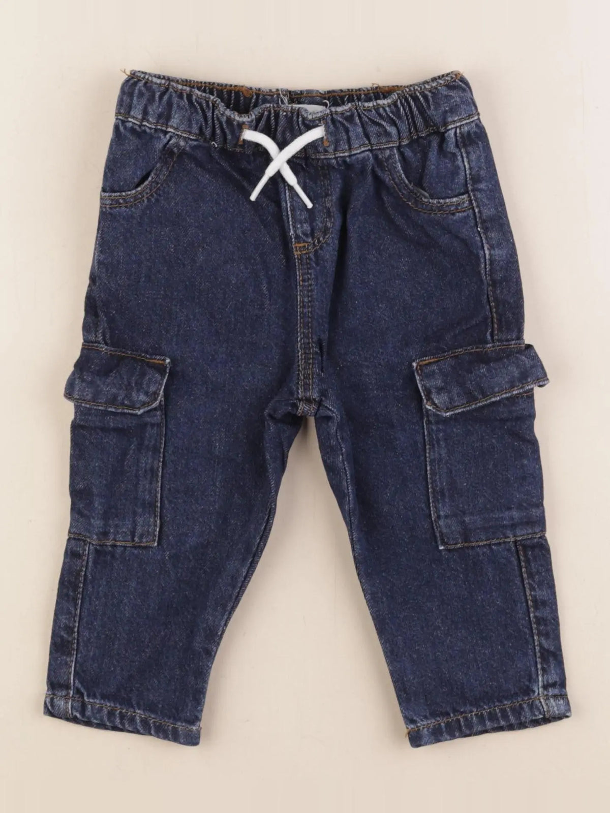 Vertbaudet - pantalon bleu - 9 mois