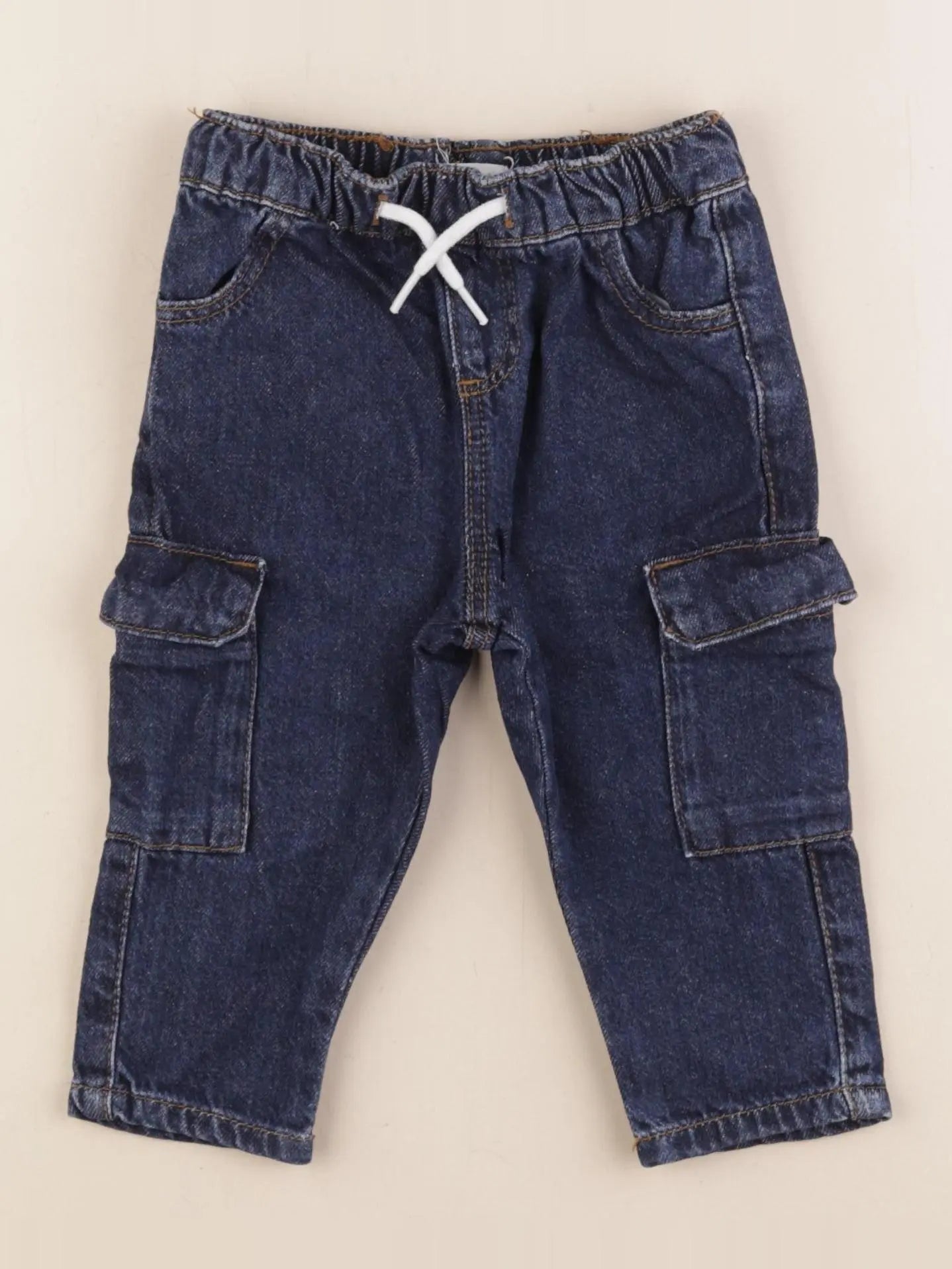 Vertbaudet - pantalon bleu - 9 mois