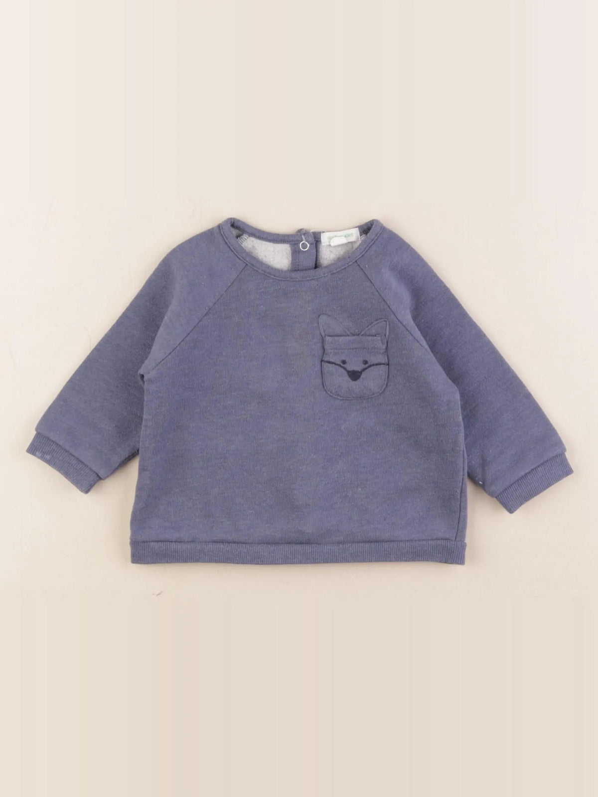 Vertbaudet - sweat bleu - 6 mois