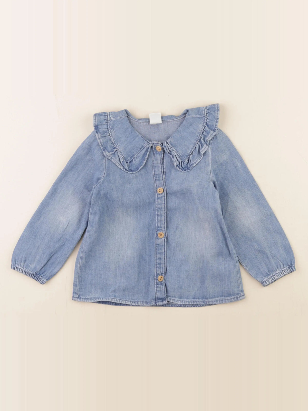 H&M - blouse bleu - 12/18 mois