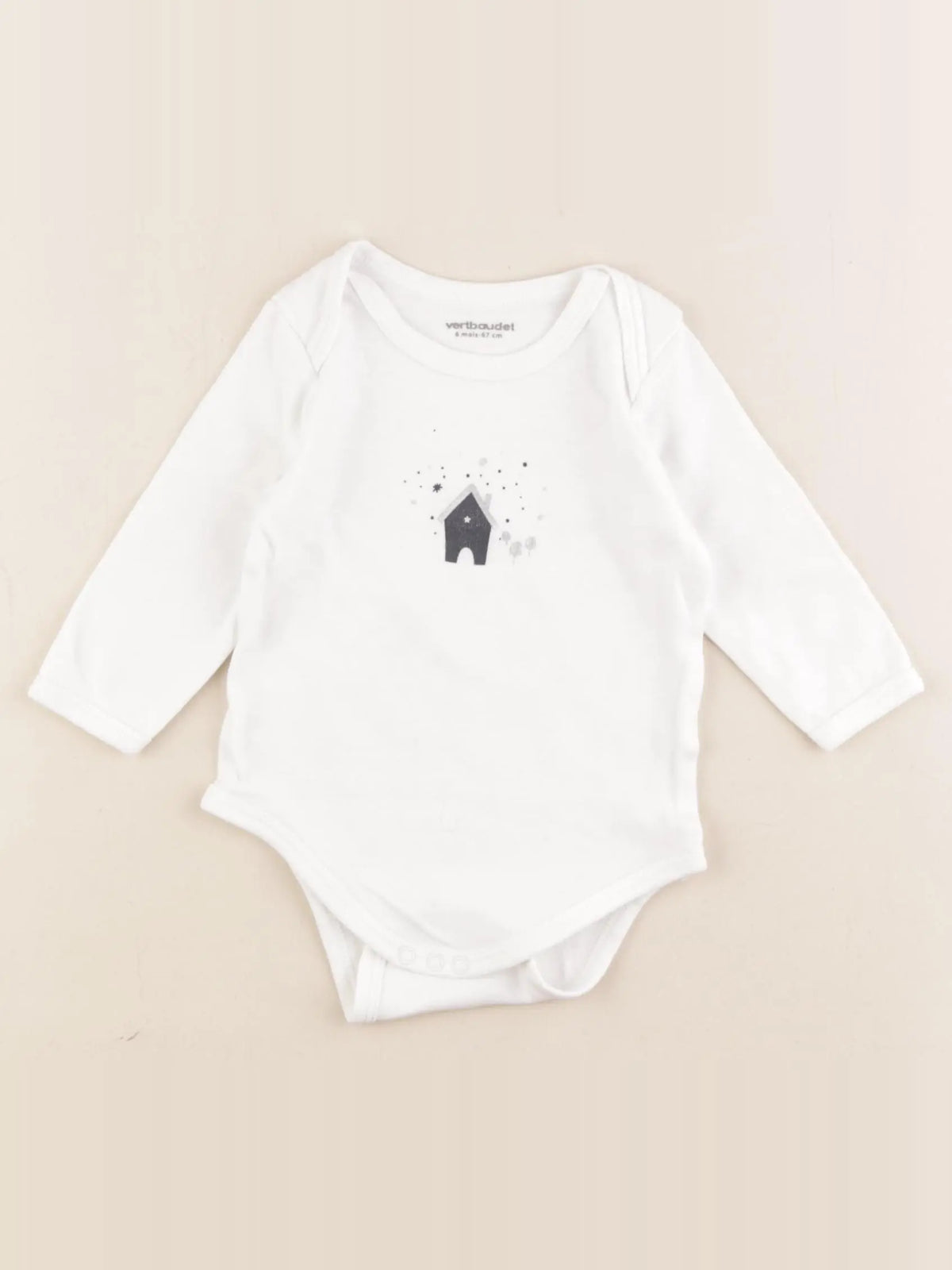Vertbaudet - body blanc - 6 mois