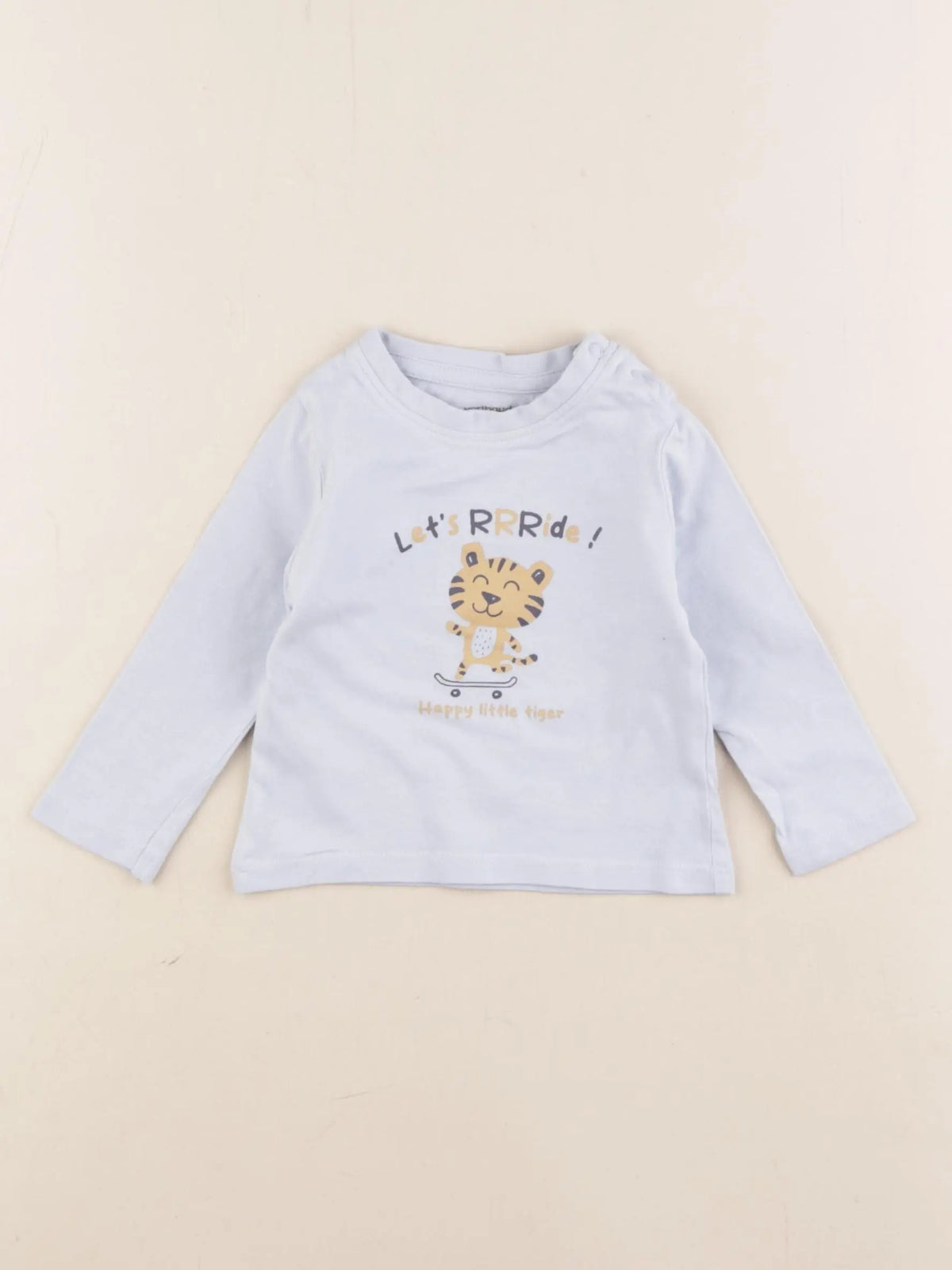 Vertbaudet - tee-shirt bleu - 6 mois