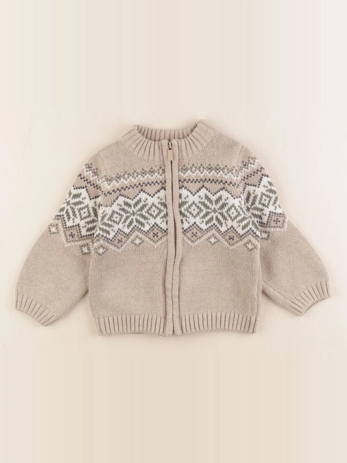 Vertbaudet - gilet beige - 18 mois