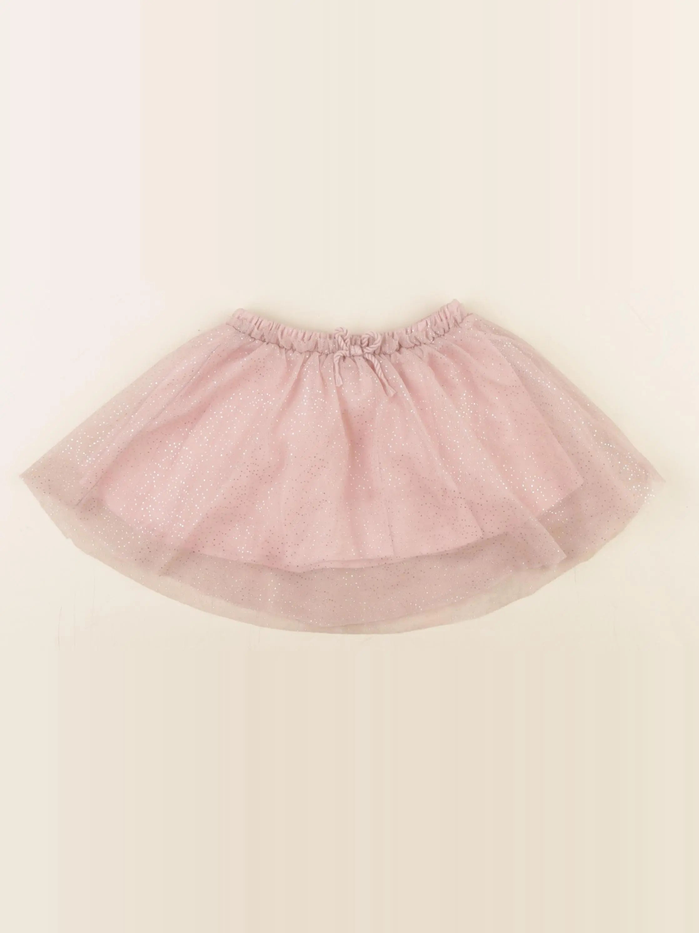 Zara - jupe rose, or - 12/18 mois