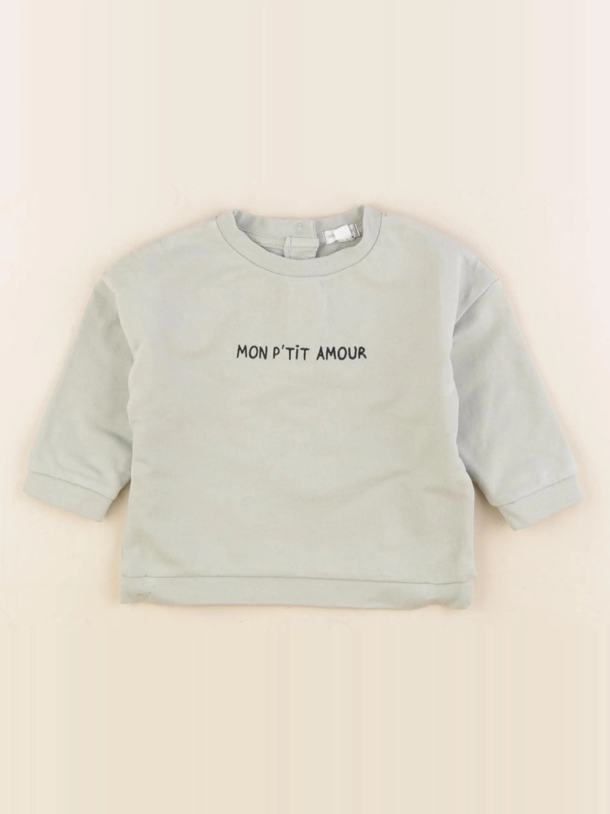 Vertbaudet - sweat vert - 12 mois