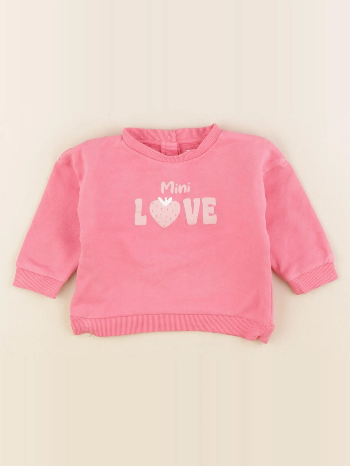 Vertbaudet - sweat rose - 12 mois