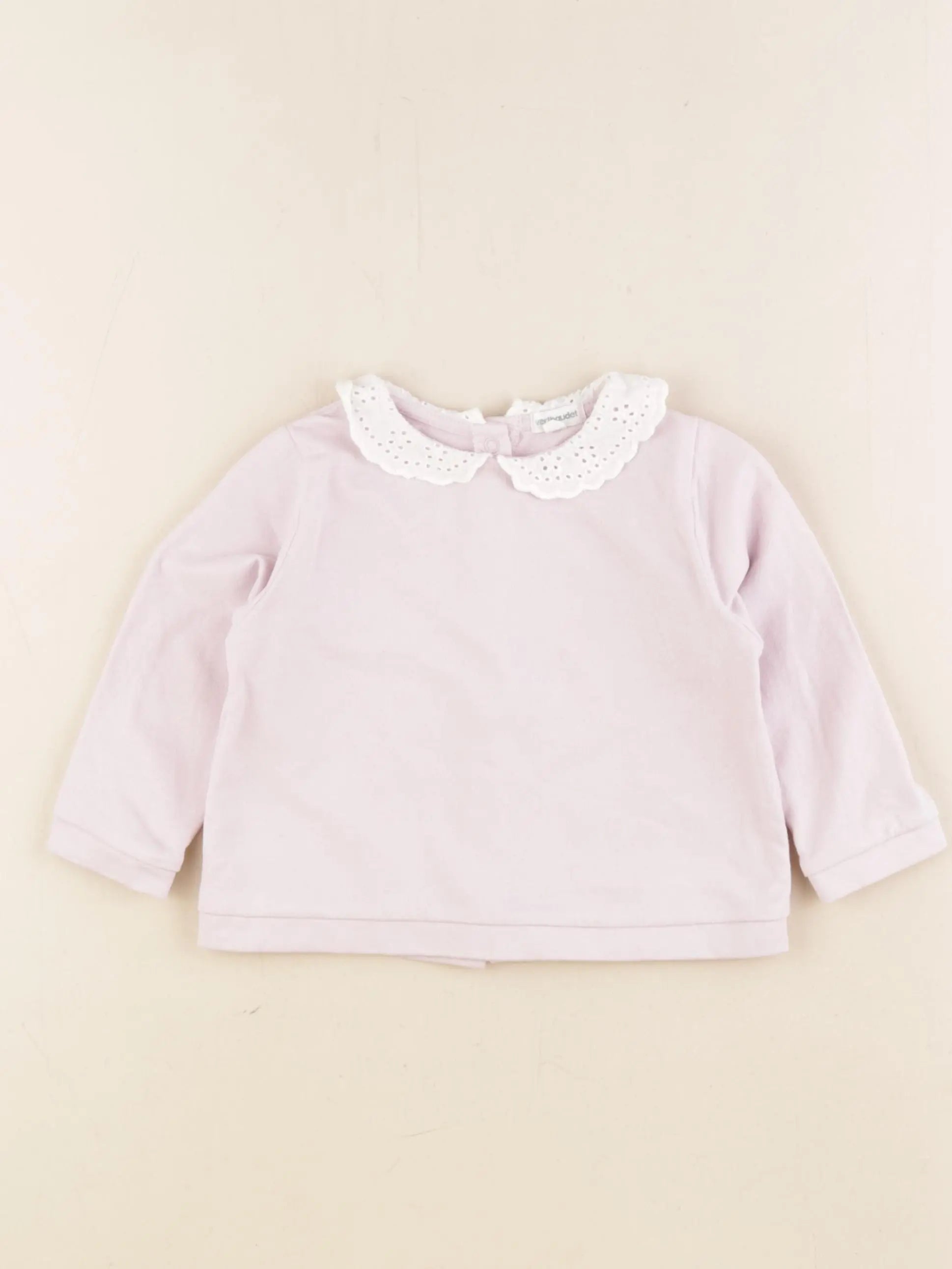 Vertbaudet - sweat violet - 12 mois
