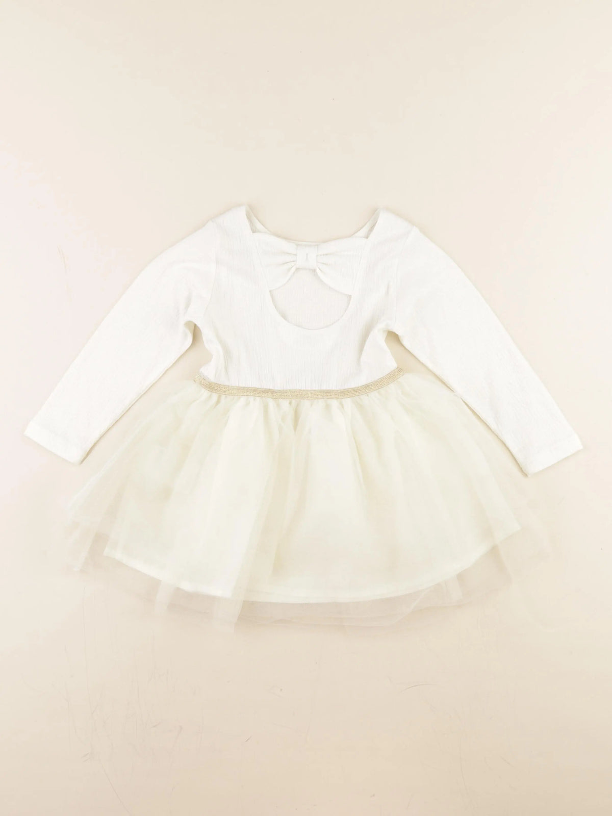 H&M - robe beige, or - 18/24 mois