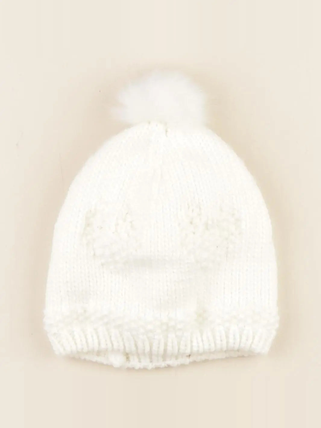 Vertbaudet - bonnet blanc - 4/6 ans