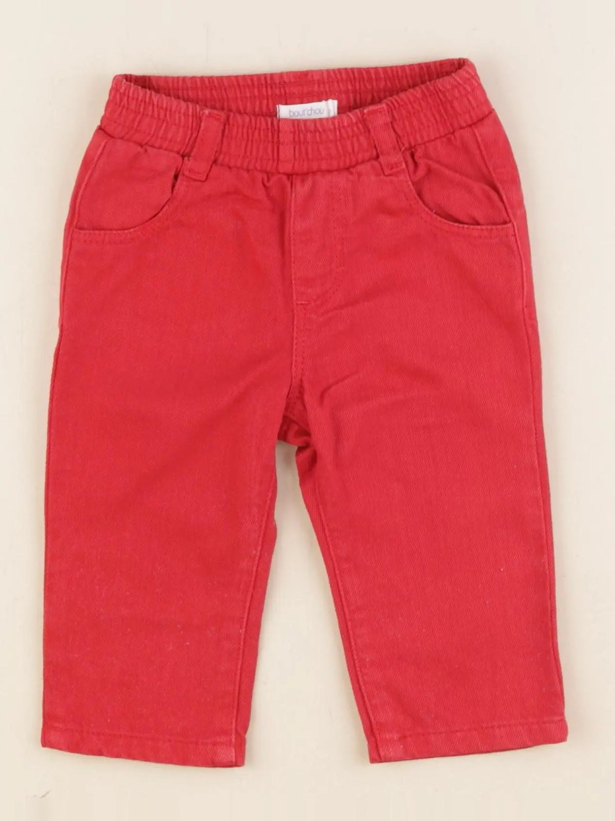 Boutchou - pantalon rouge - 6 mois