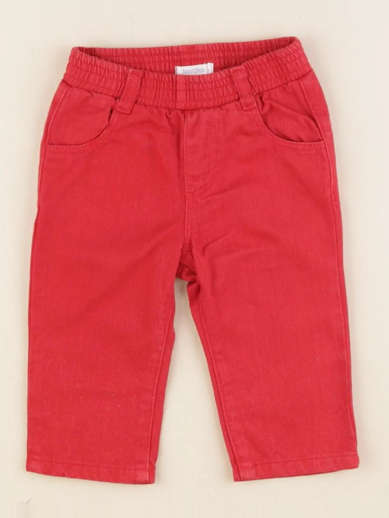 Boutchou - pantalon rouge - 6 mois