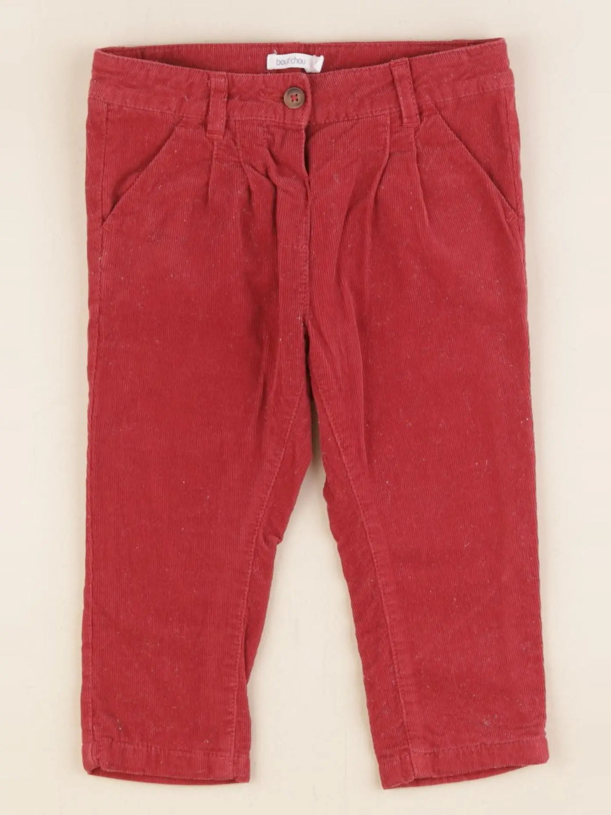 Boutchou - pantalon rouge - 12 mois