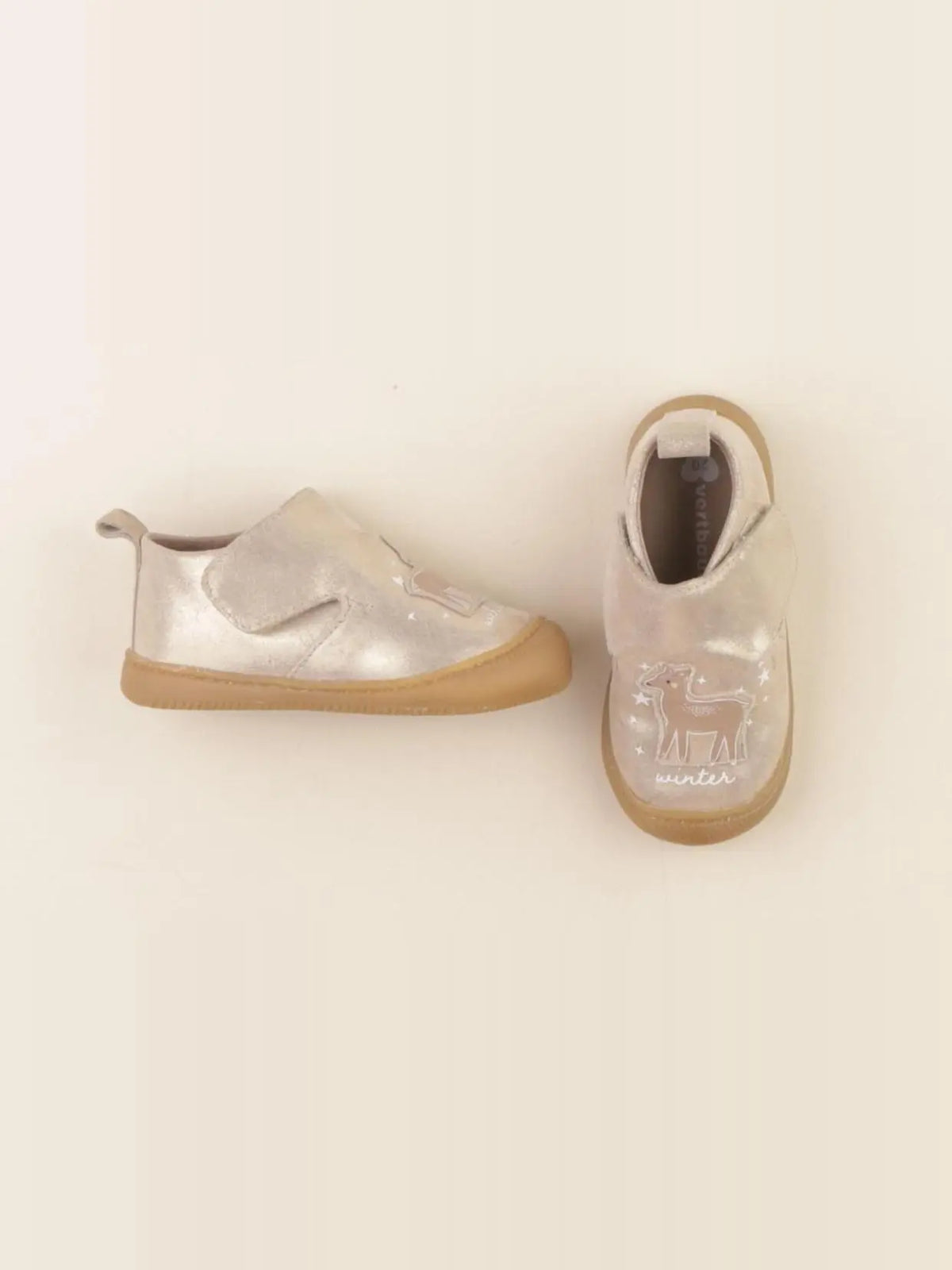 Vertbaudet - chaussons or - pointure 20
