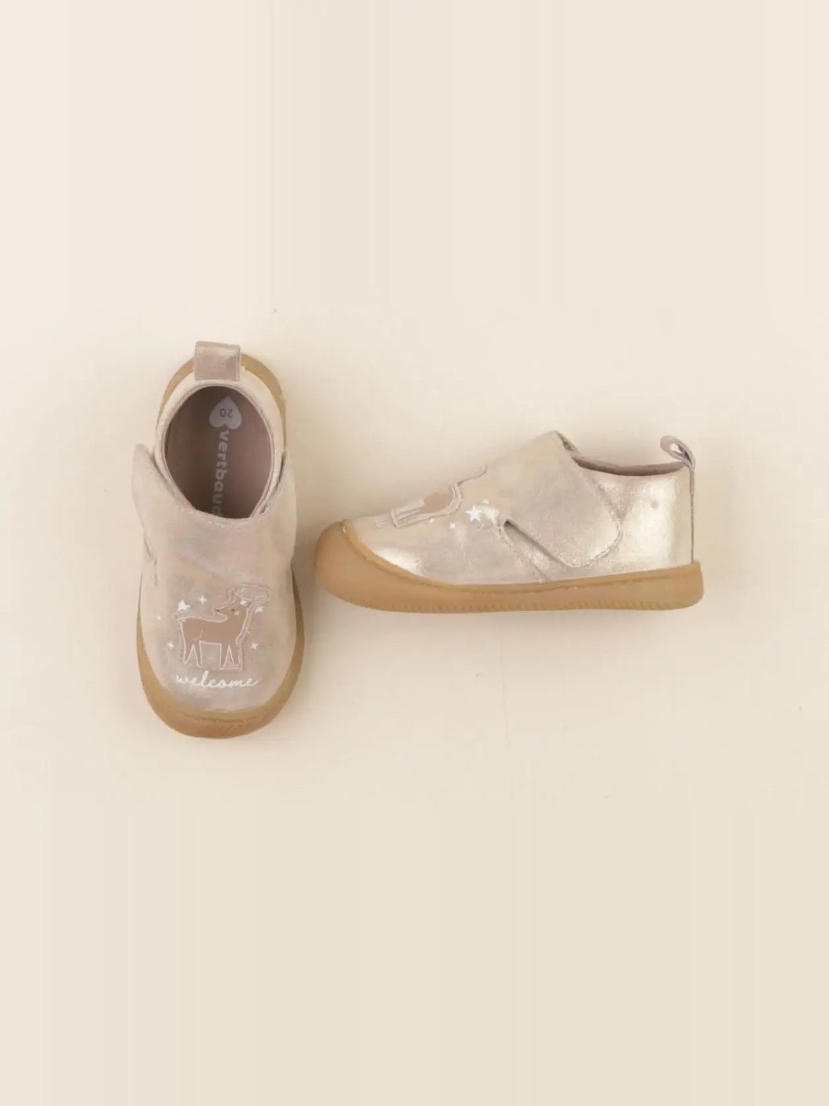Vertbaudet - chaussons or - pointure 20