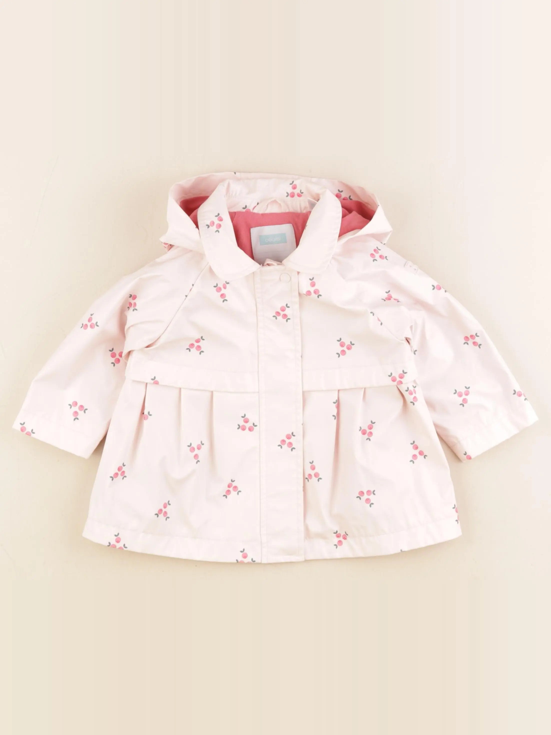 Obaïbi - imperméable rose - 9 mois