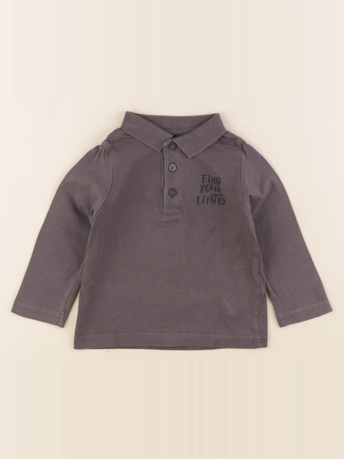 Vertbaudet - polo gris - 2 ans