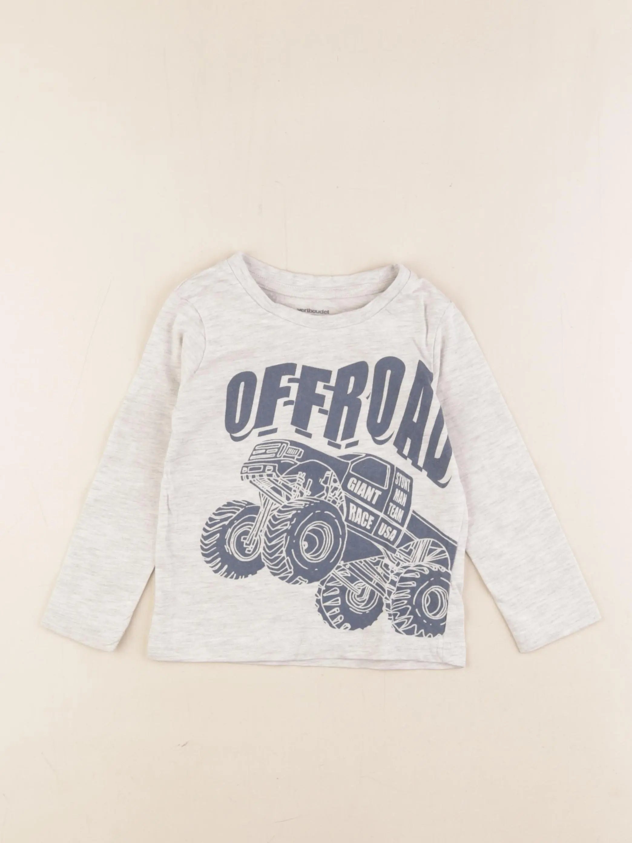 Vertbaudet - tee-shirt gris - 2 ans